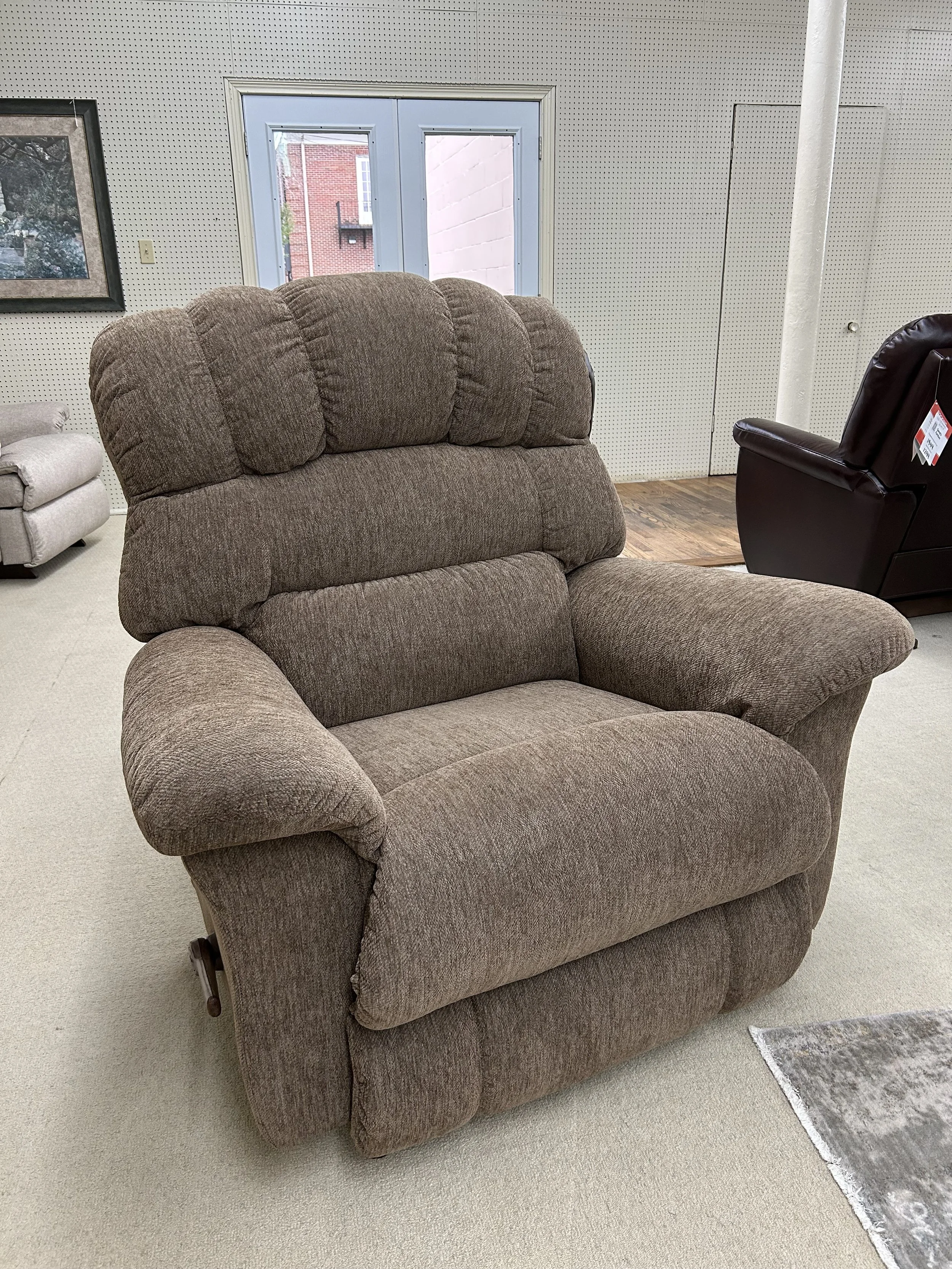 LaZBoy - Randell wall-away recliner in mustard brown fabric