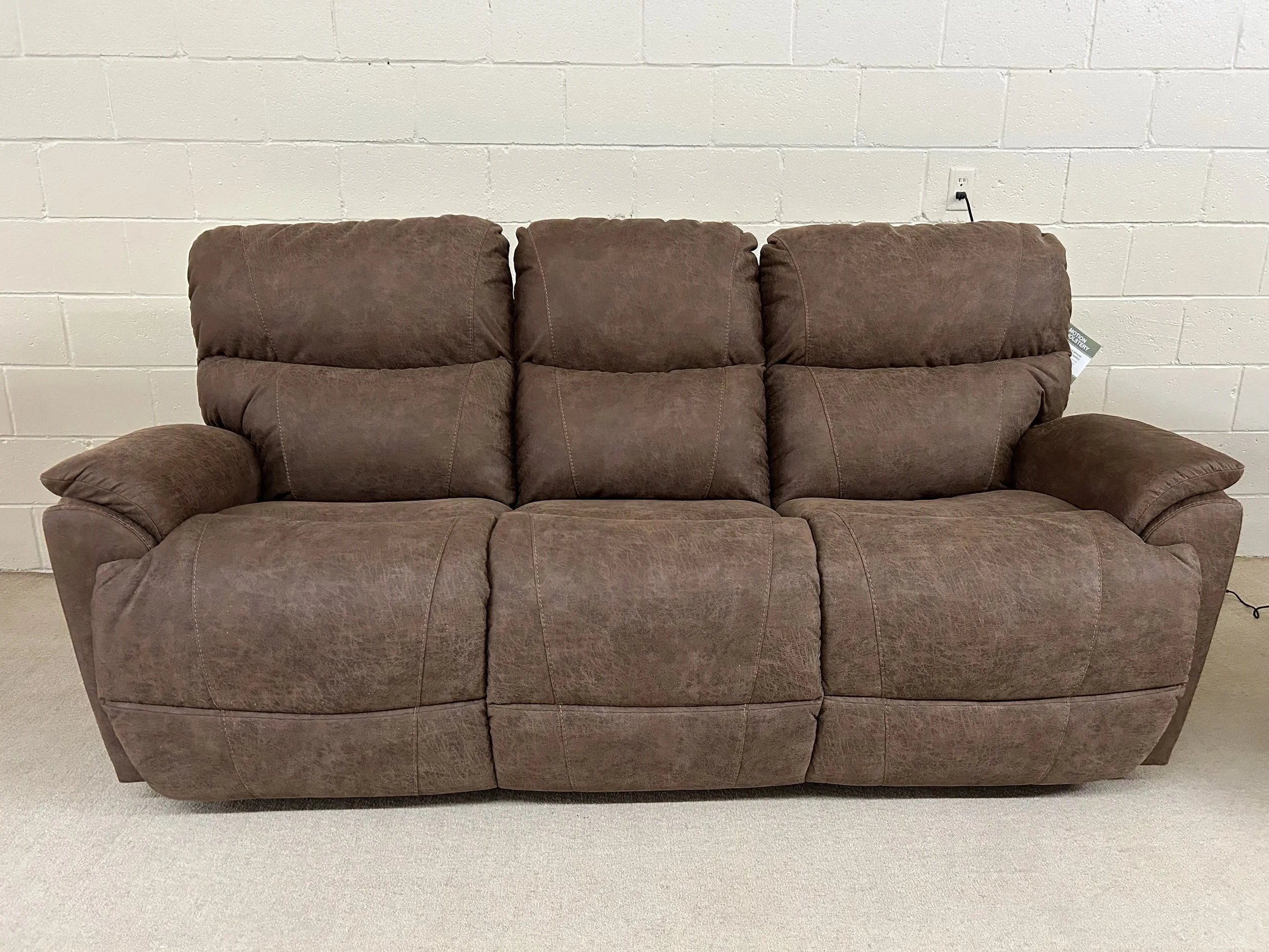LaZBoy - Trouper reclining sofa in whiskey brown performance fabric