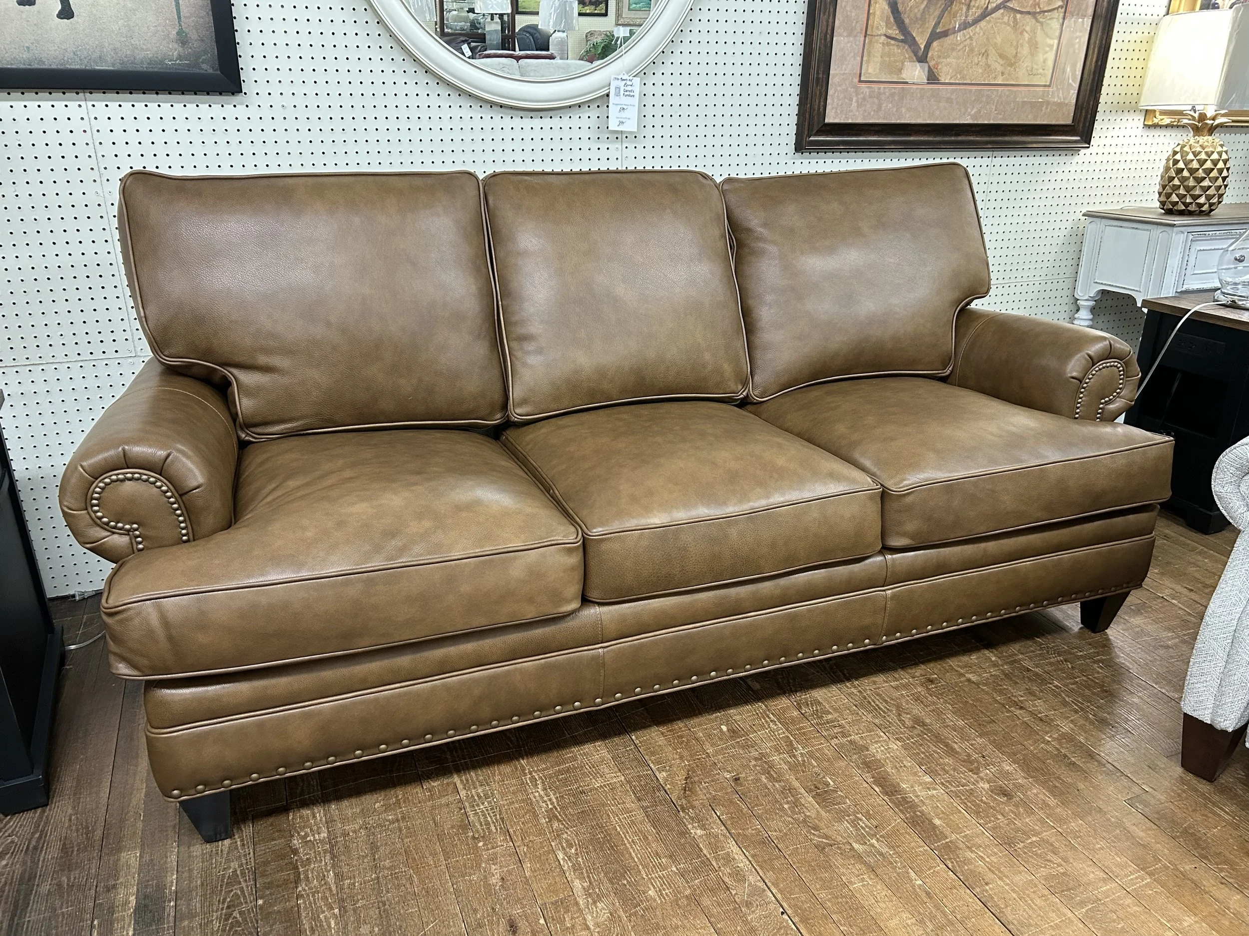 Bradington Young - Carrado 88” sofa in sable colored leather 