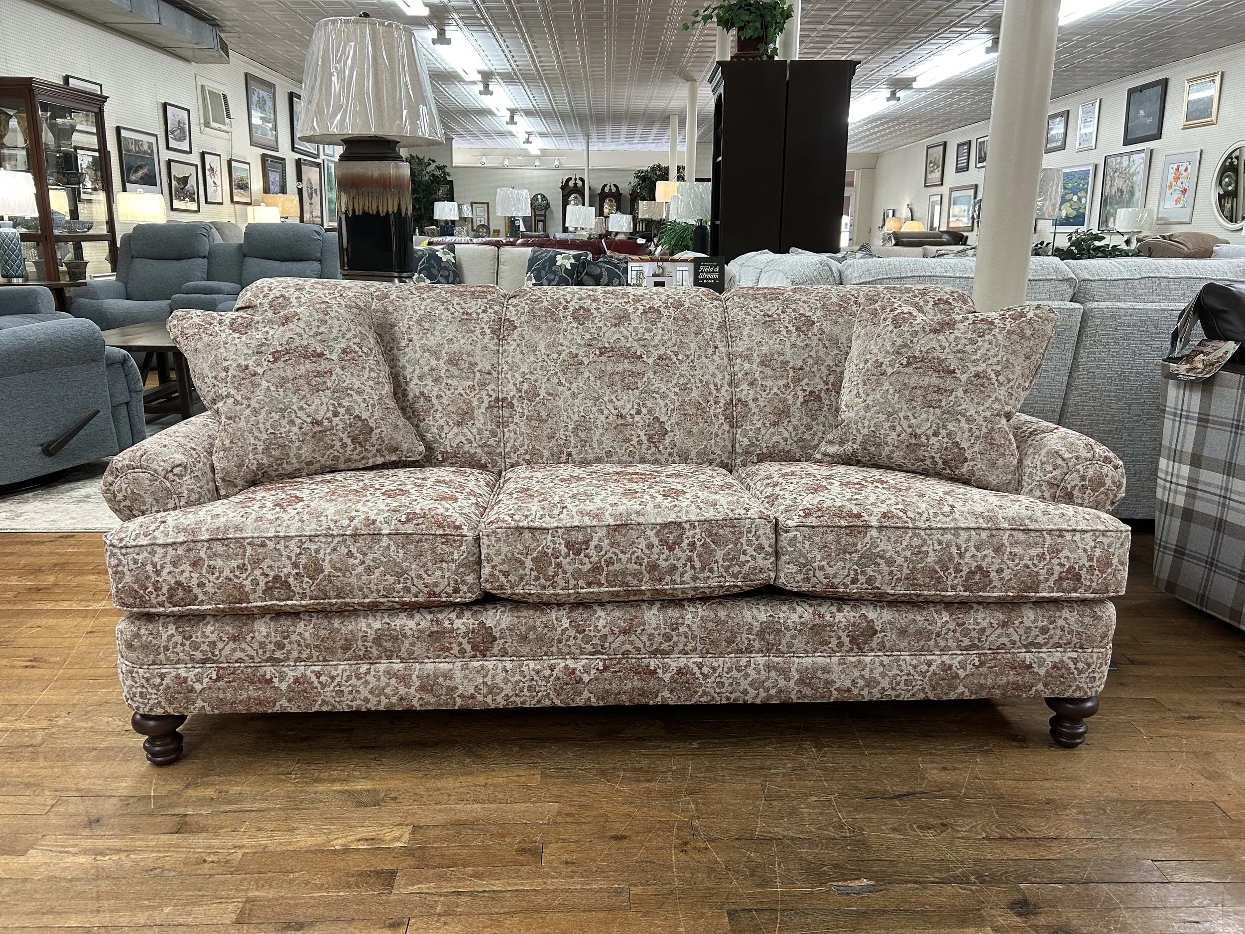 Smith Brothers - tight-back sofa (346-10) in floral print fabric