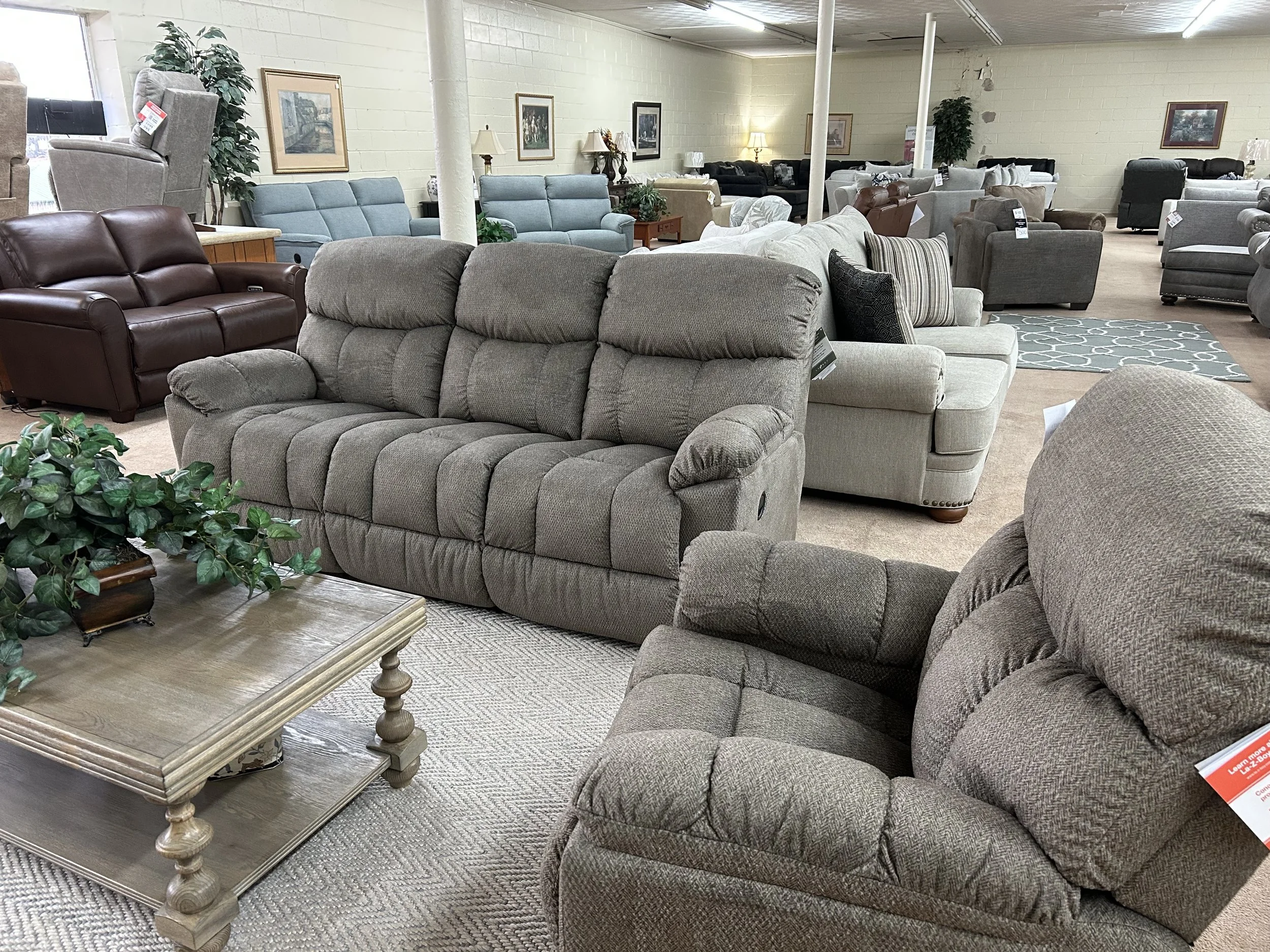 LaZBoy - Morrison reclining sofa in brown fabric