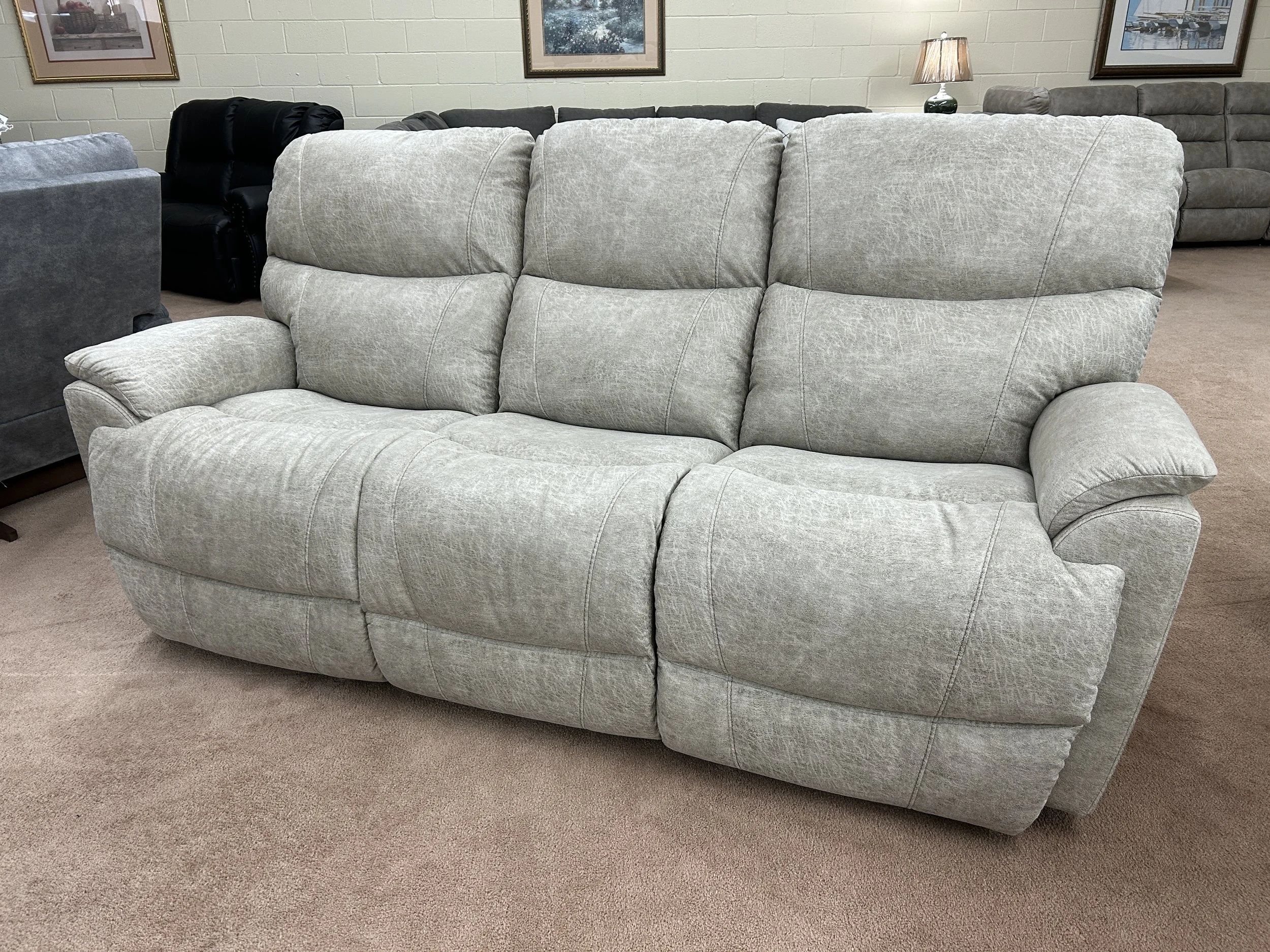 LaZBoy - Trouper reclining sofa in Stucco