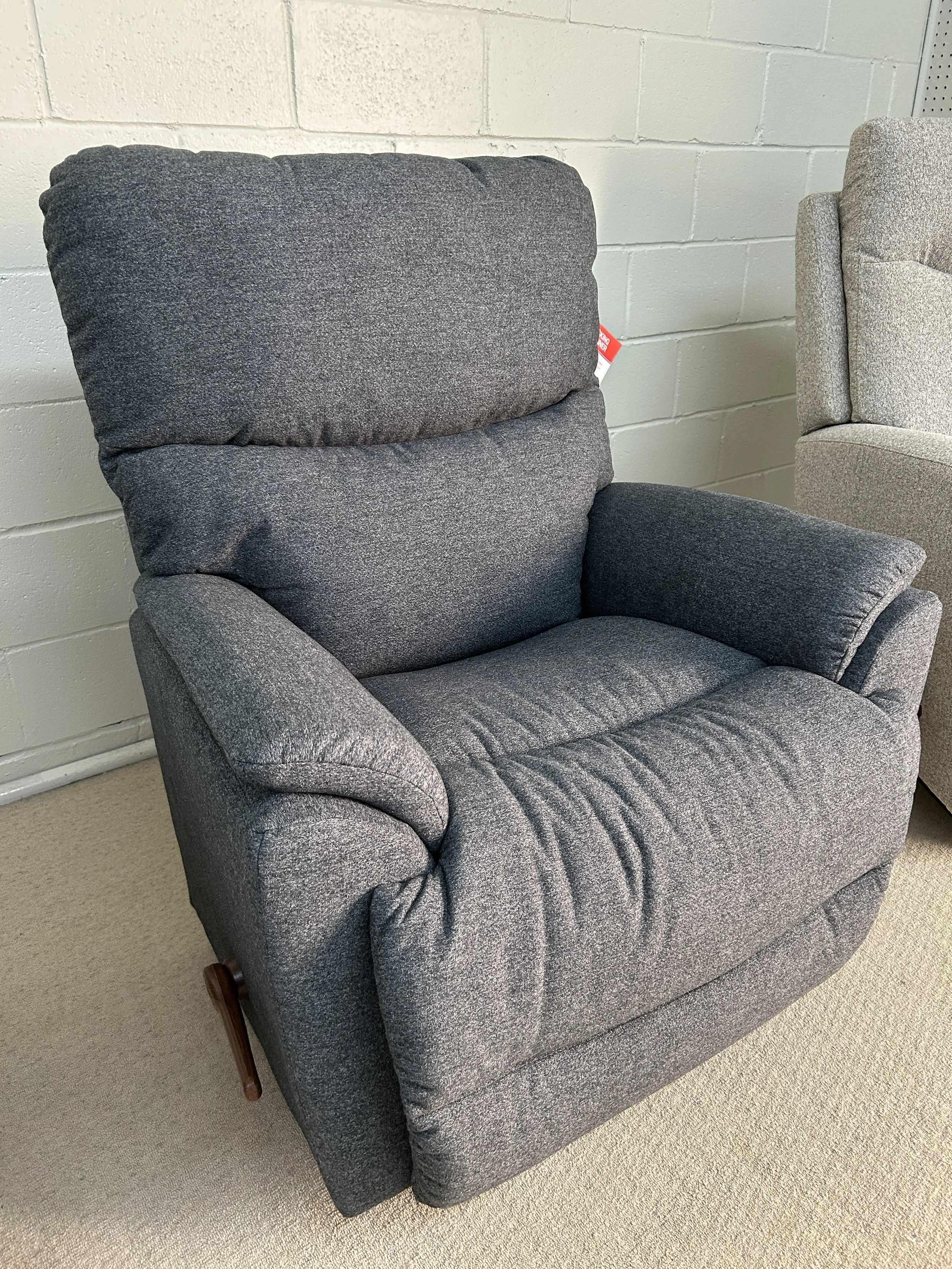 LaZBoy - Trouper rocker recliner in charcoal fabric