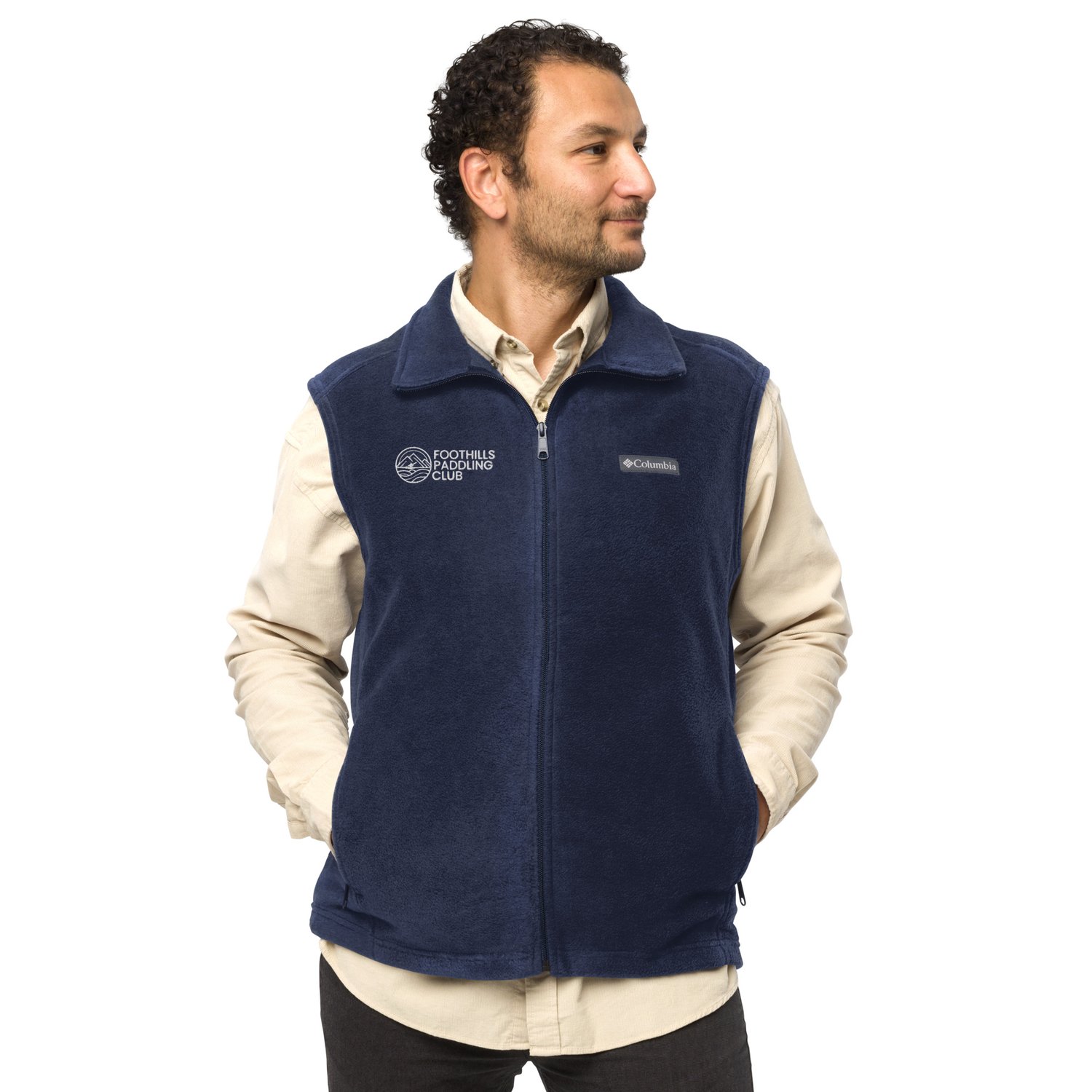 Men's FPC Columbia fleece vest — Foothills Paddling Club