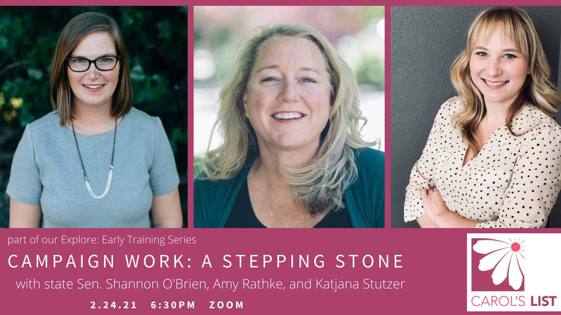 The women of the successful Shannon for Montana campaign will talk about how campaign work can lead you to greatness — including maybe a run yourself. Sen. O’Brien got her start by helping in local campaigns. Amy and Katjana’s work on this campaign …