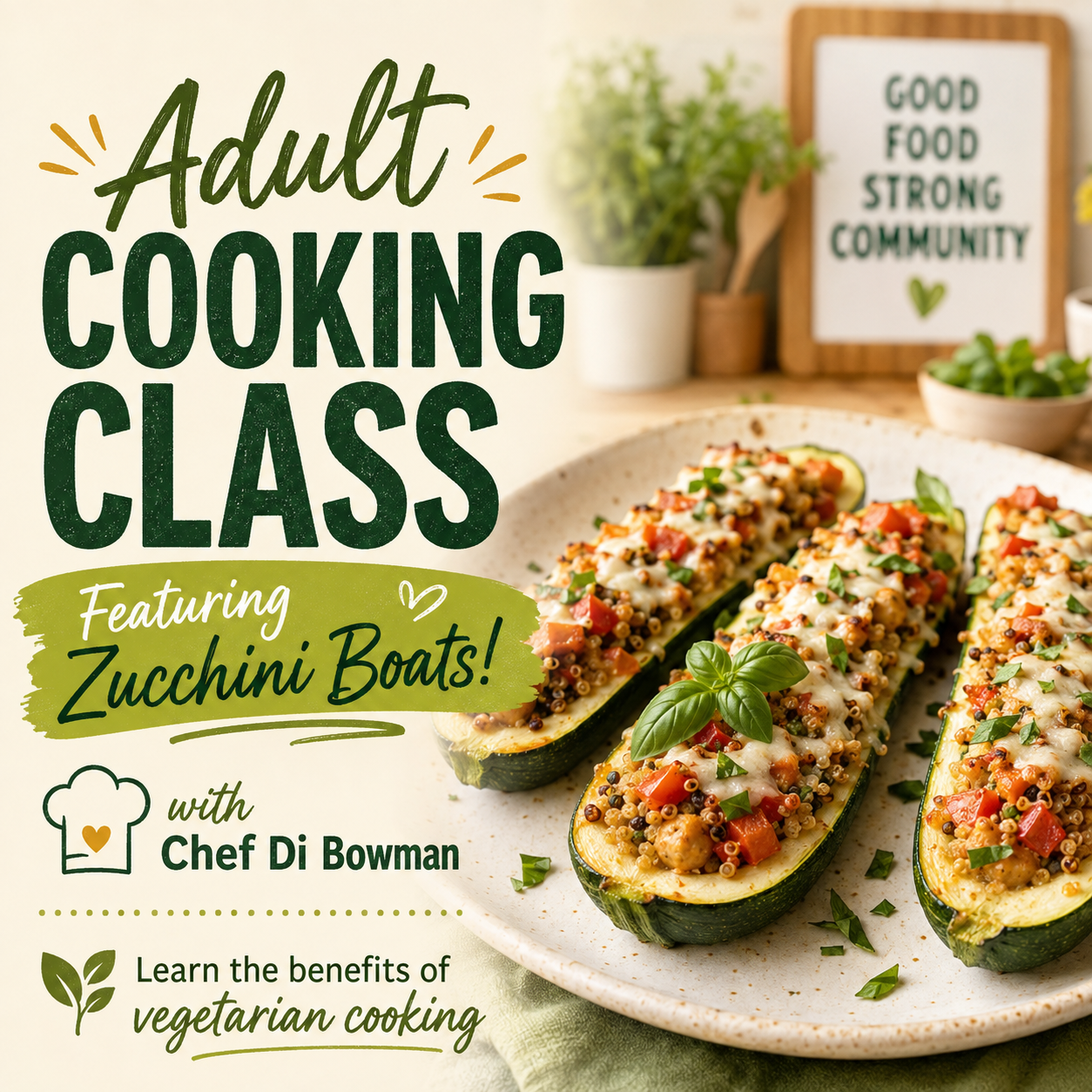 Adult Cooking Class - Zucchini Boats