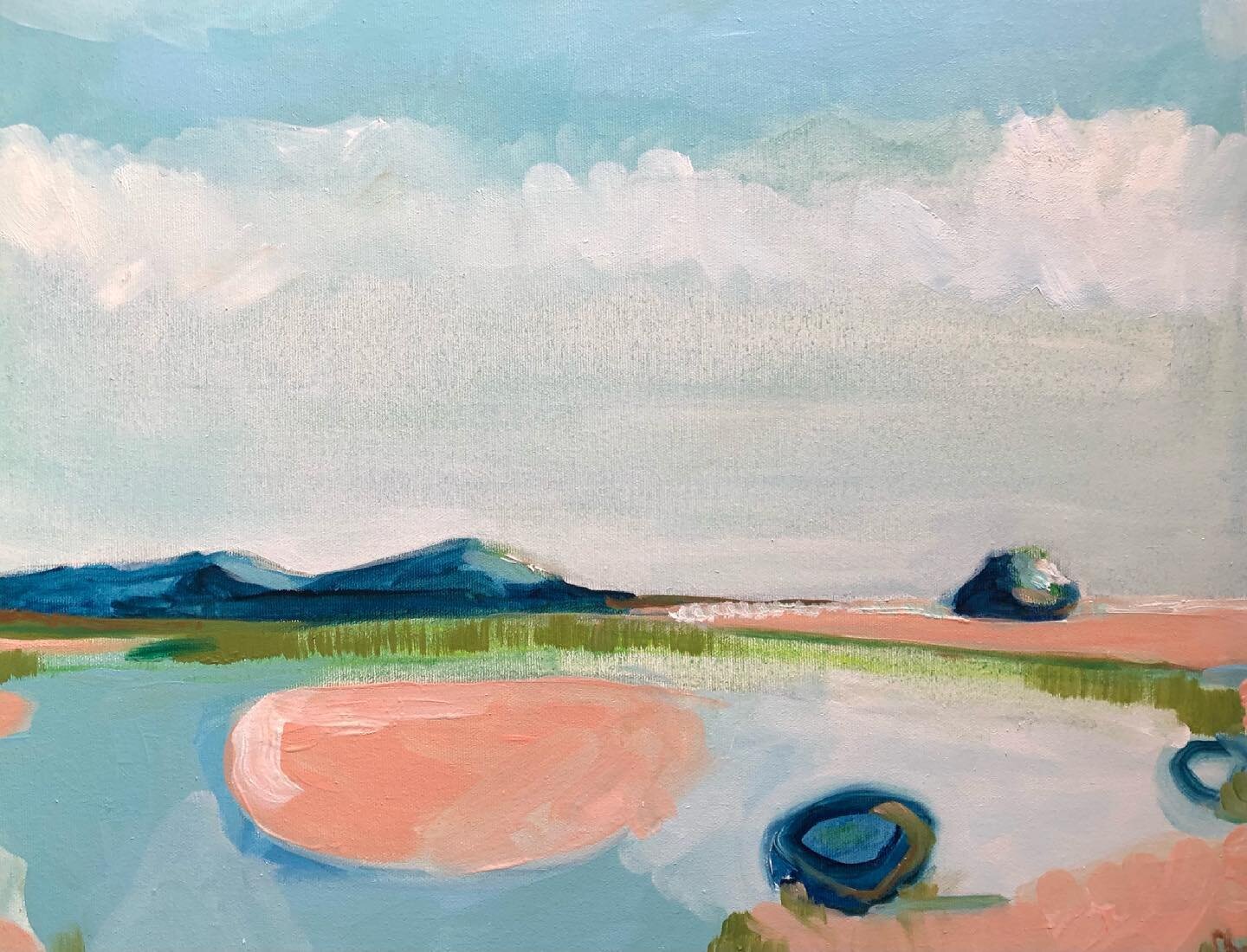 Let&rsquo;s jump in some pink puddles, why don&rsquo;t we??
#originalart #art #artwork #abstractlandscape #painting #artist #pink