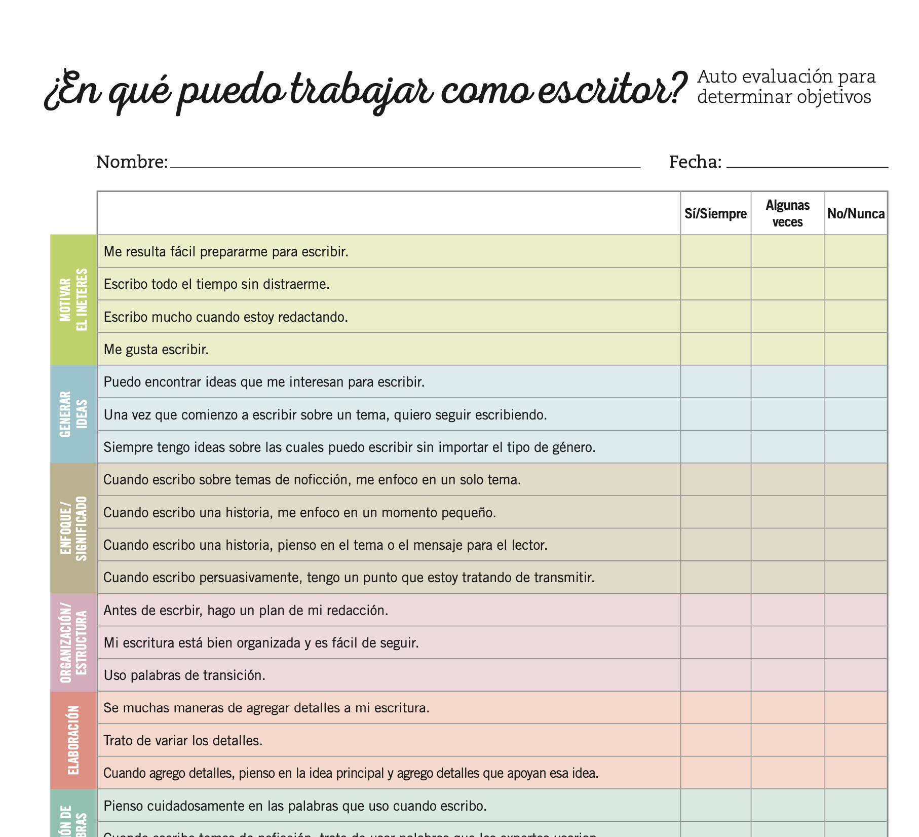 Spanish Resources — Printable Resources, Reading Writing Templates