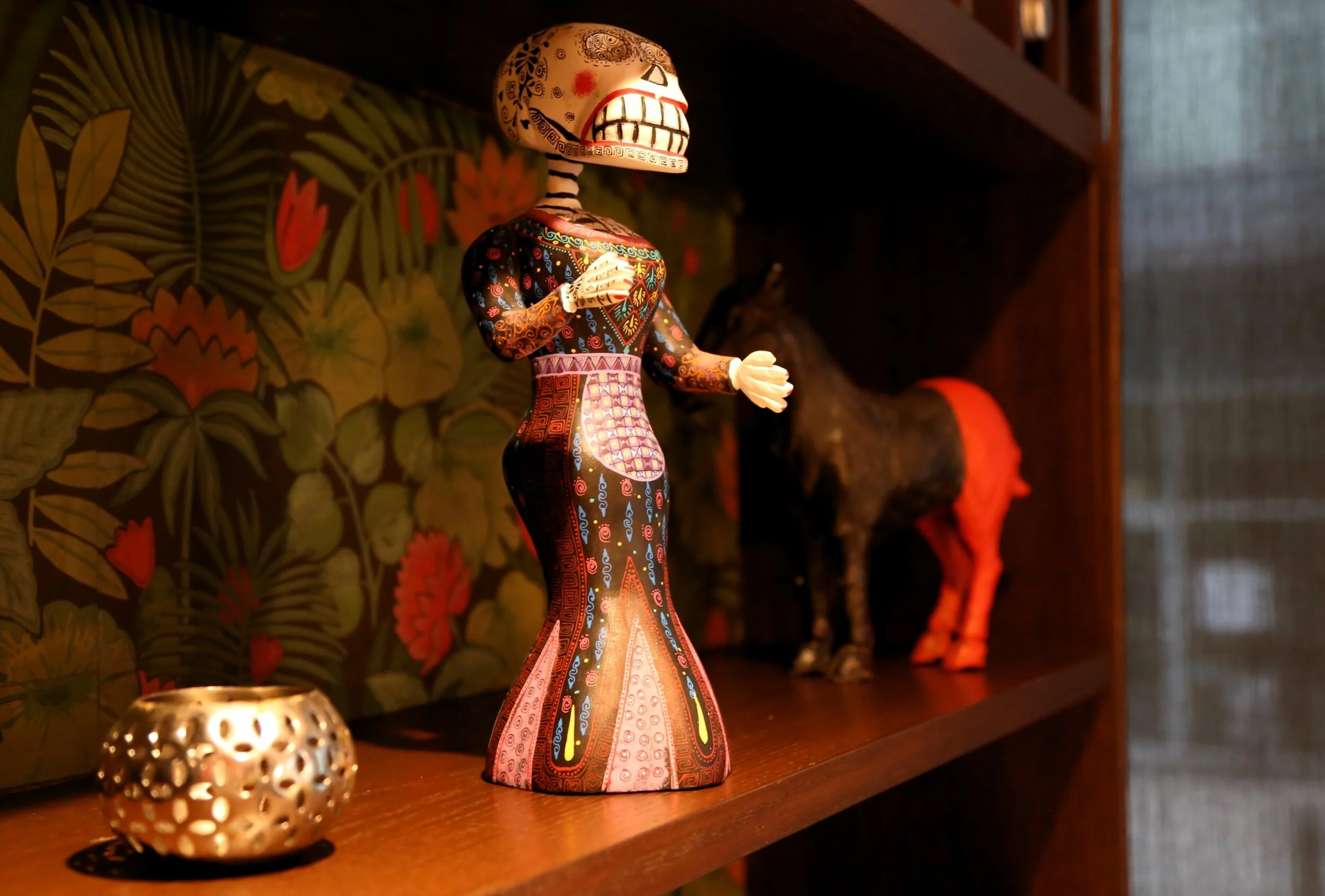 Higareda wanted to have Mexican folk art adorning the Olympic Village Restaurant. Photo by Ophelia