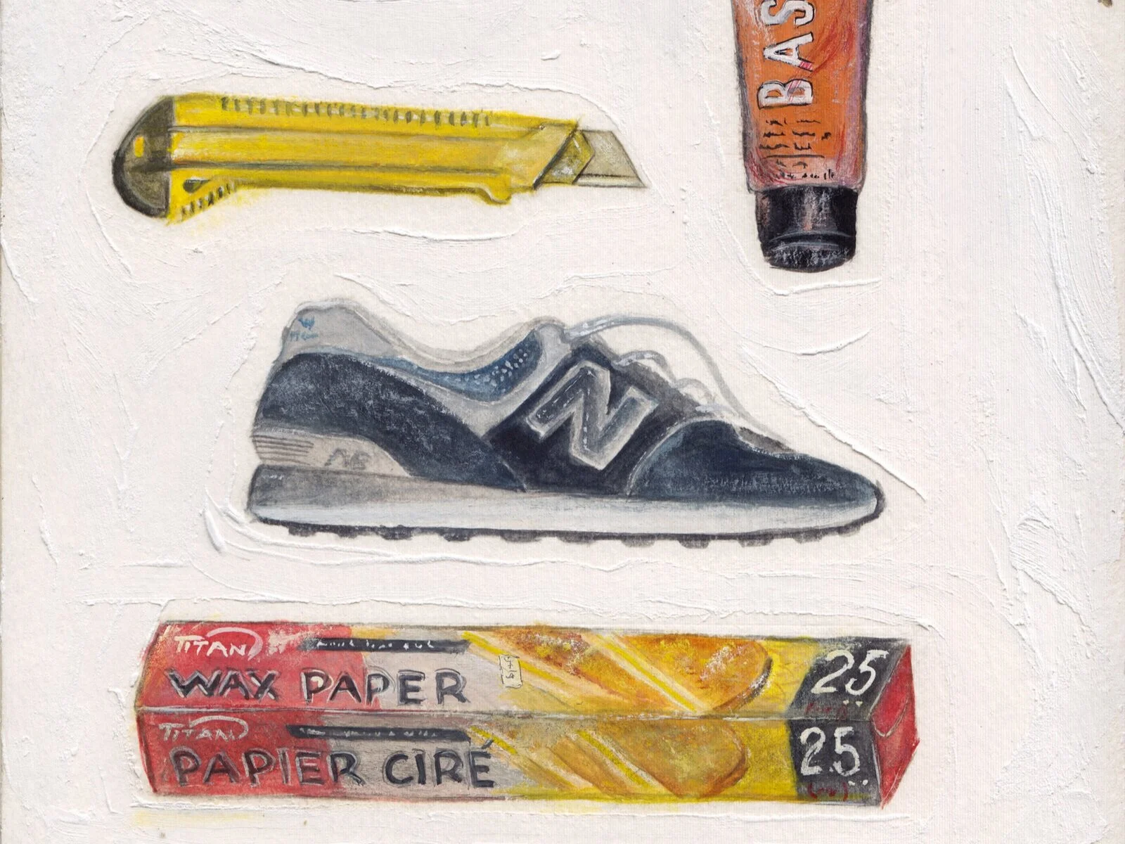 David Briker talks about 5 new paintings of 6 artists' things, in Objets de peu d’importance