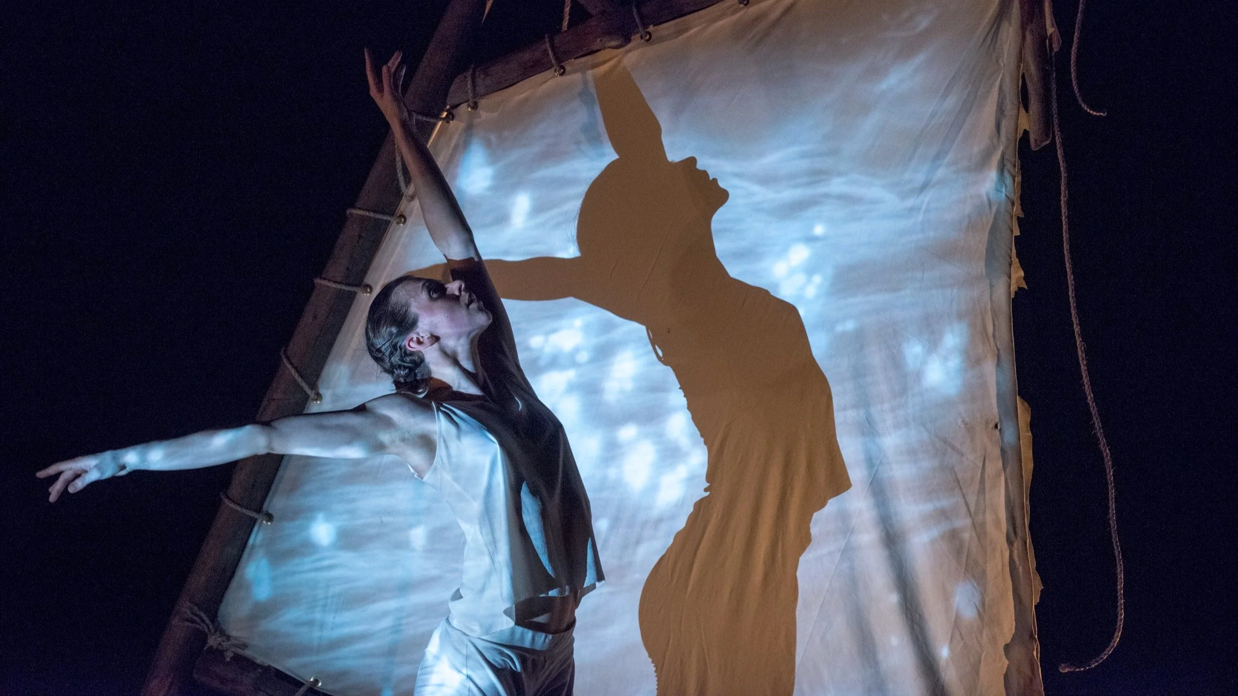 Alexis Fletcher blends dance, poetry, and projections in meditation on memory and mortality