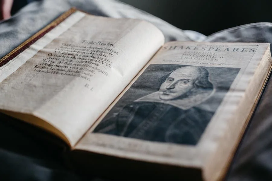 Shakespeare's First Folio from 1623 opens on Macbeth, on view at the Vancouver Art Gallery