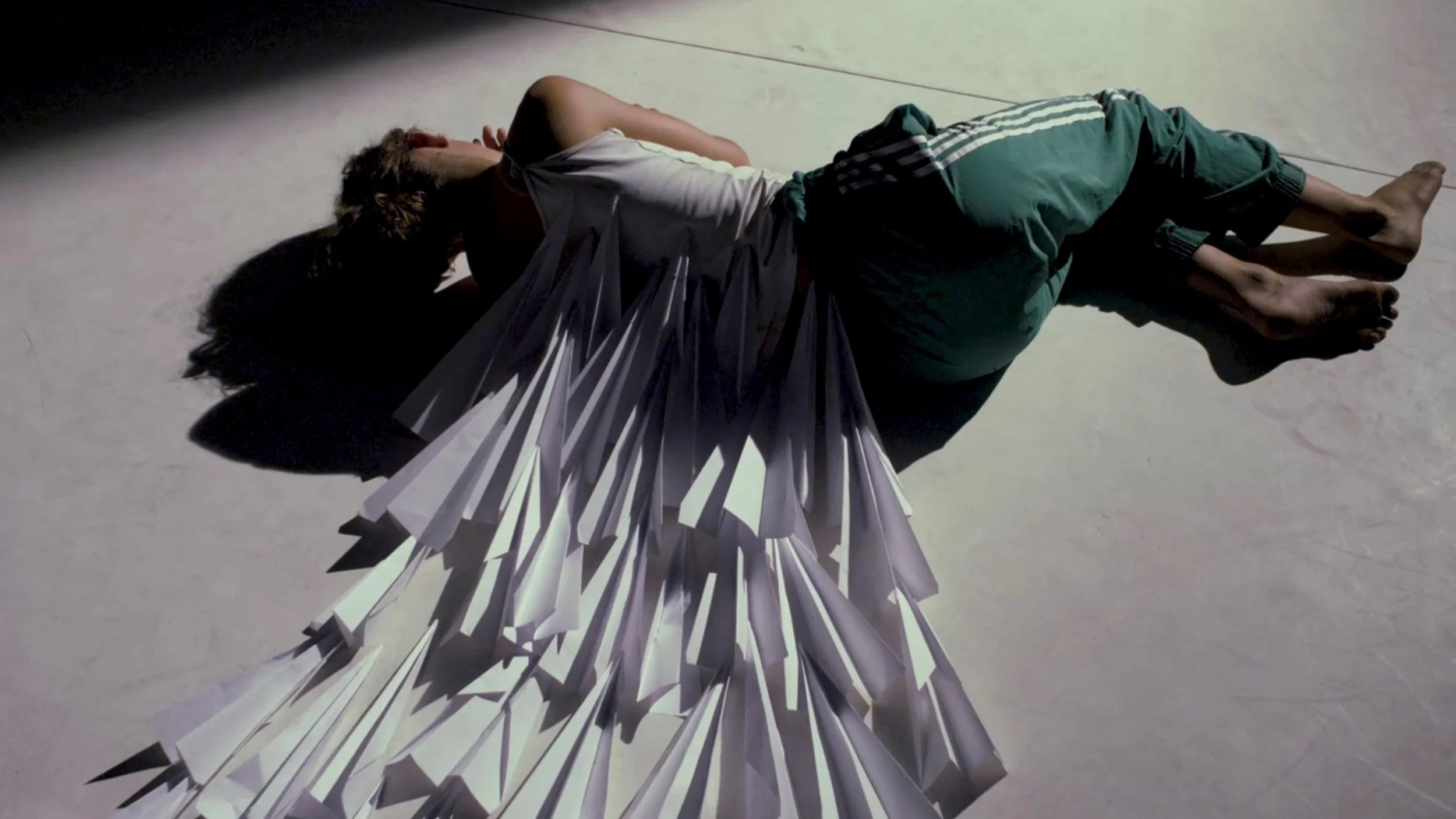 Pandemic explorations, through paper planes and white fabric, at The Dance Centre's Open Stage #2