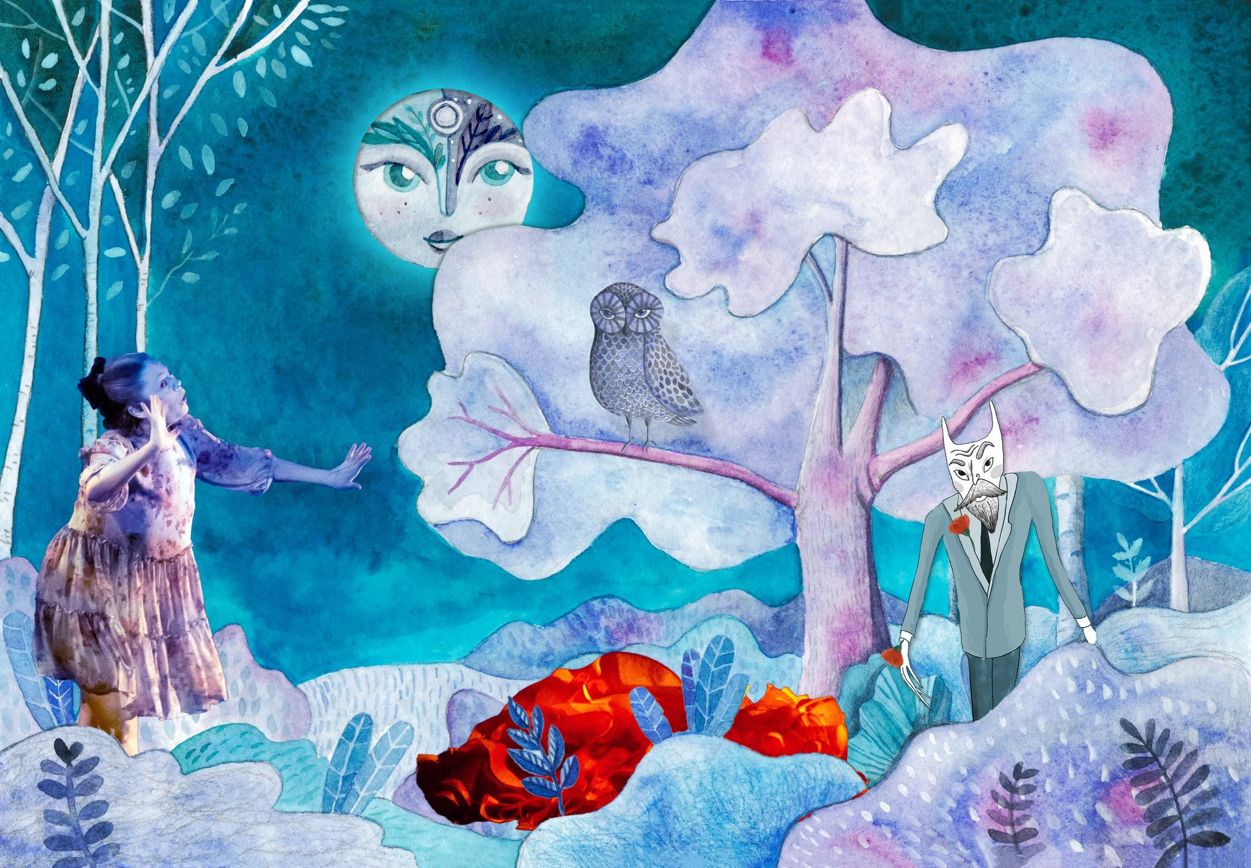 Impermanent Flower integrates Butoh with storytelling and illustration, at New Works May 27 and 28