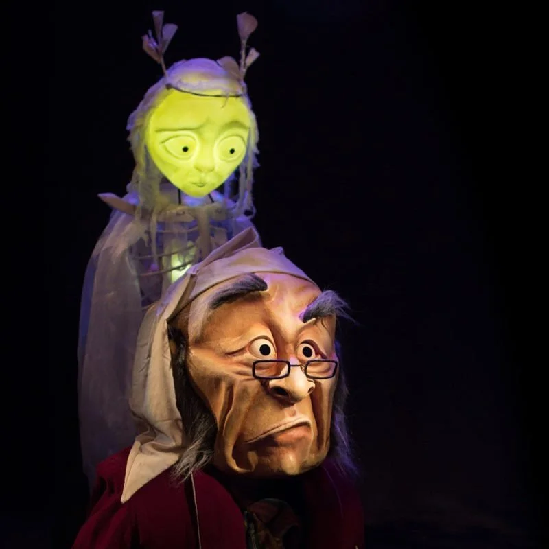 Glowing ghosts, expressive masks, and more in A Wonderheads Christmas Carol, to December 11 across the Lower Mainland