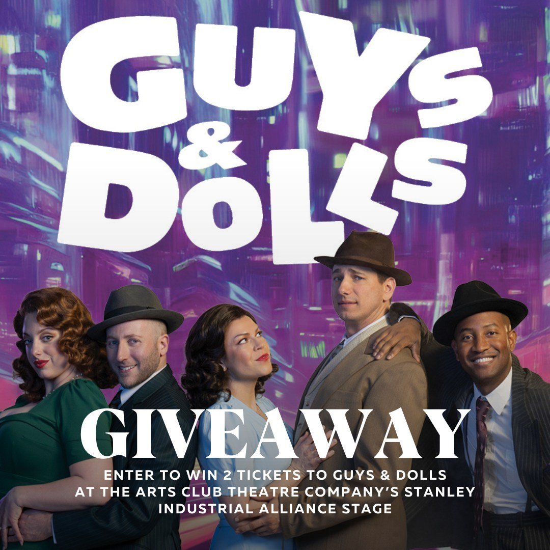 GIVEAWAY!⁠
⁠
Experience the famous Broadway musical GUYS &amp; DOLLS at the Arts Club Theatre Company&rsquo;s Stanley Industrial Alliance Stage from May 16 to June 30. ⁠
⁠
Revel in the laughs and romance of this timeless musical, featuring a score pa