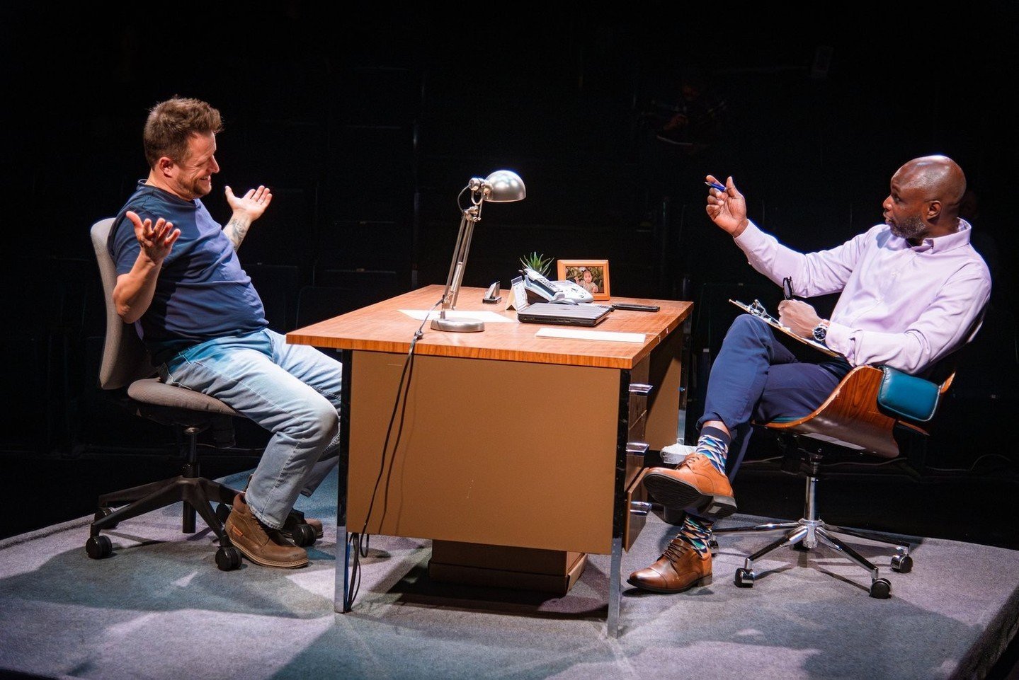 Theatre review: A Case for the Existence of God comes alive with witty and honest back-and-forths.⁠
⁠
Rather than engaging in overt discussions a higher entity, two fathers find nuanced hope in heartbreaking situations, in @PacificTheatre production.
