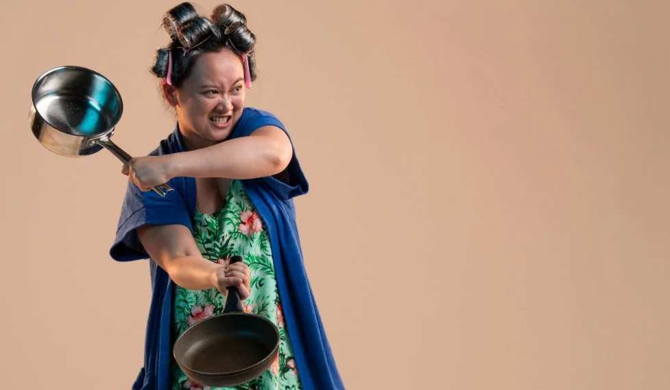 Grandma. Gangsta. Guerrilla. depicts a "sassy old lady" with a sense of humour