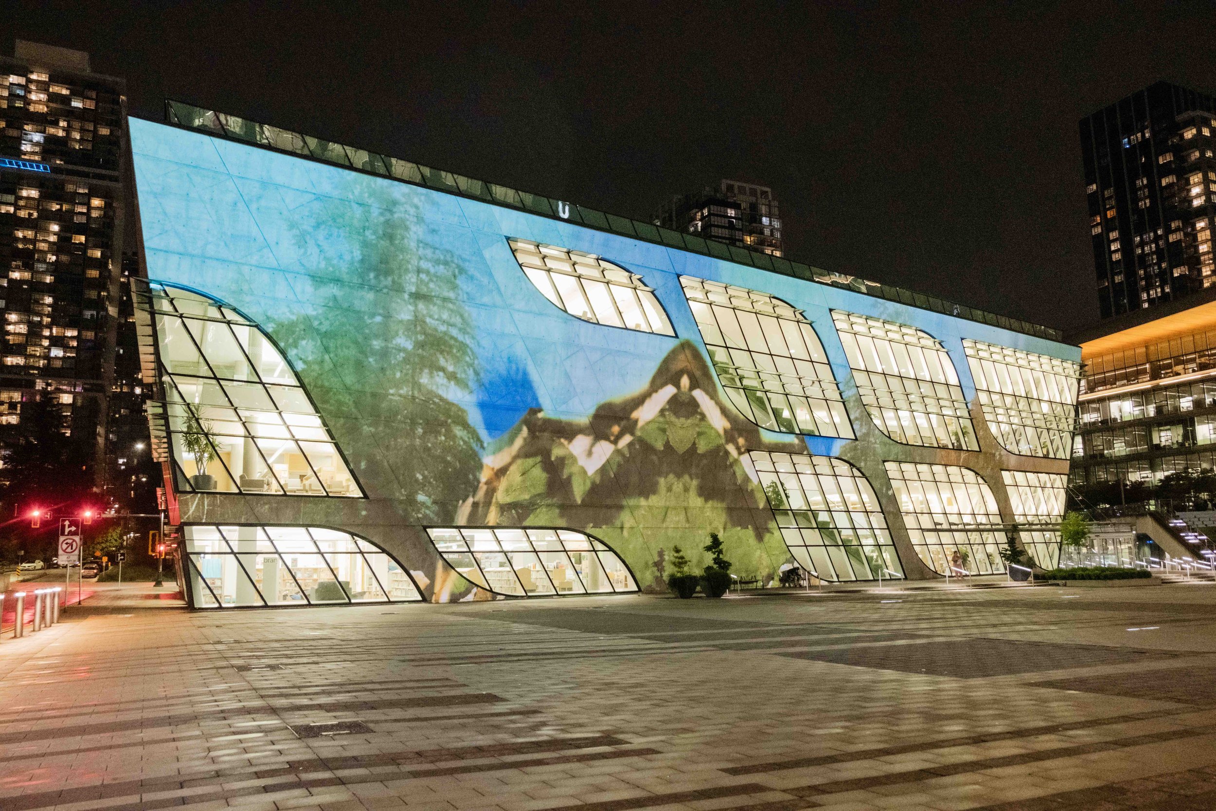 Annie Briard: Refracted Fields is now on view at Surrey Art Gallery's offsite UrbanScreen venue