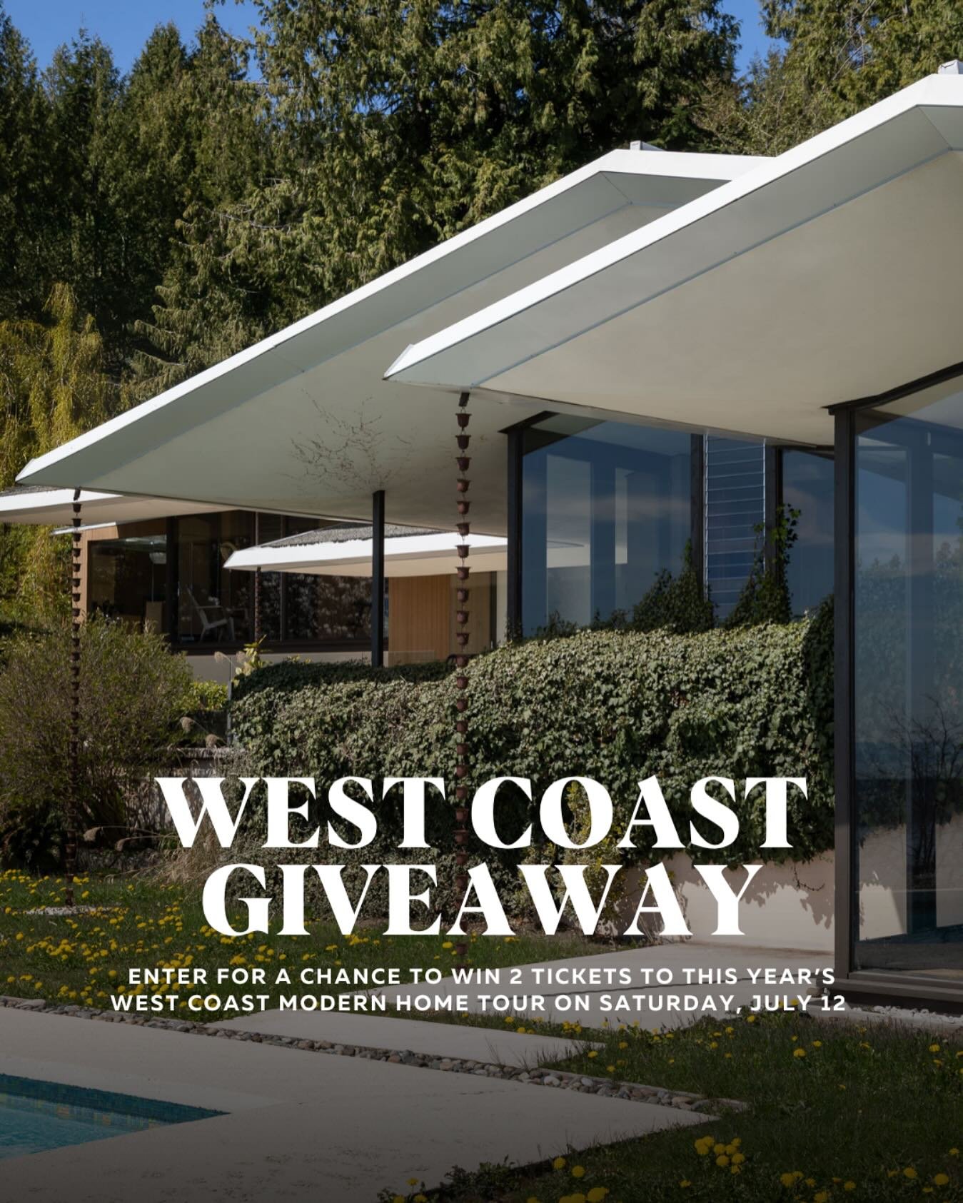 WEST COAST MODERN WEEK GIVEAWAY!

West Vancouver Art Museum&rsquo;s annual West Coast Modern Week returns July 8 to 13. 

With a series of events, walking tours, parties and the unique Home Tour - all celebrating West Coast Modernism. Enter for a cha