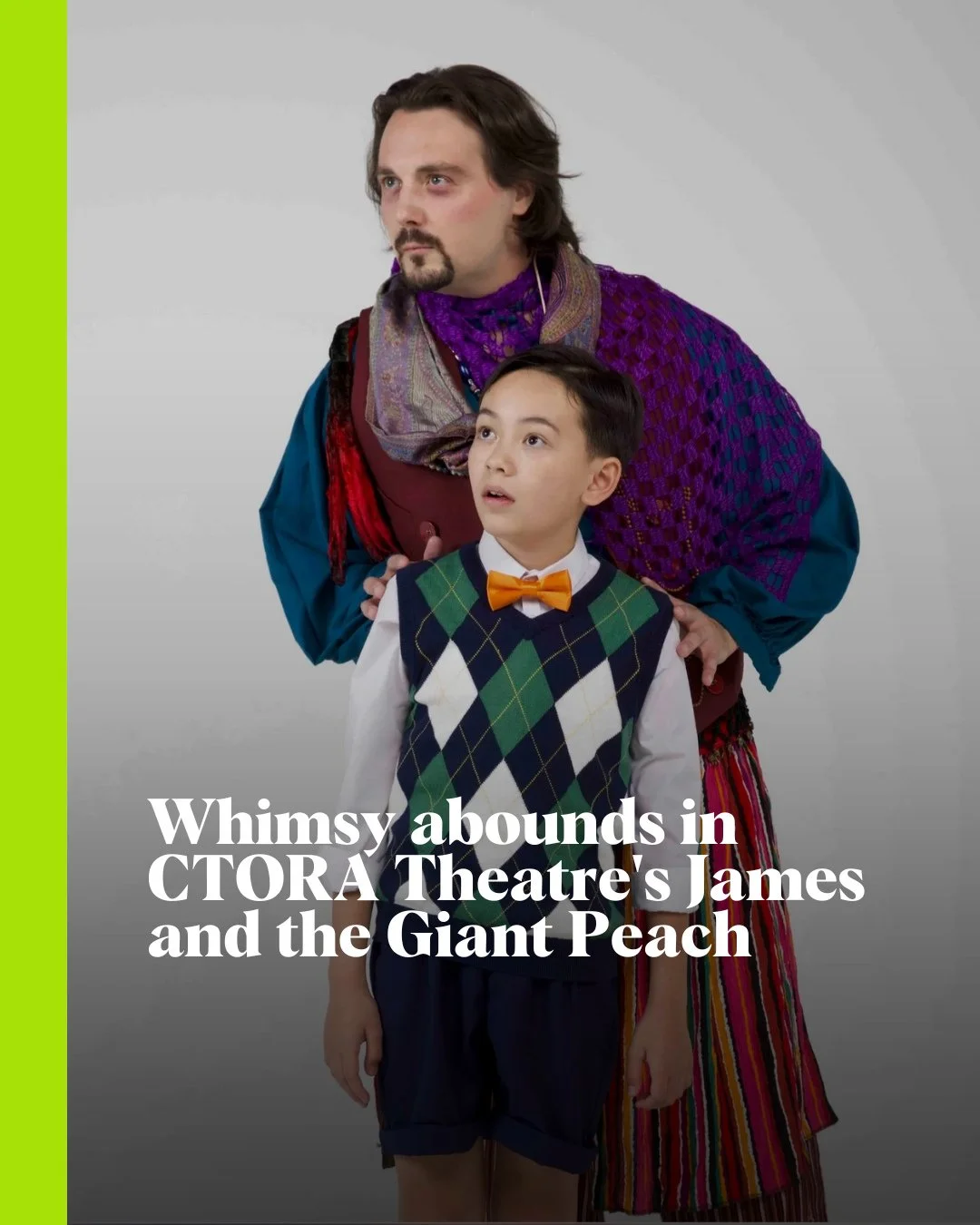 Whimsy abounds in CTORA Theatre's James and the Giant Peach, opening October 24.⁠
⁠
Roald Dahl&rsquo;s story comes to life onstage with huge insect puppets designed by Amica Pasquale.⁠
⁠
Read more at Stir. ⁠
⁠
#vancouvertheatre #vancouverbc #artsandc