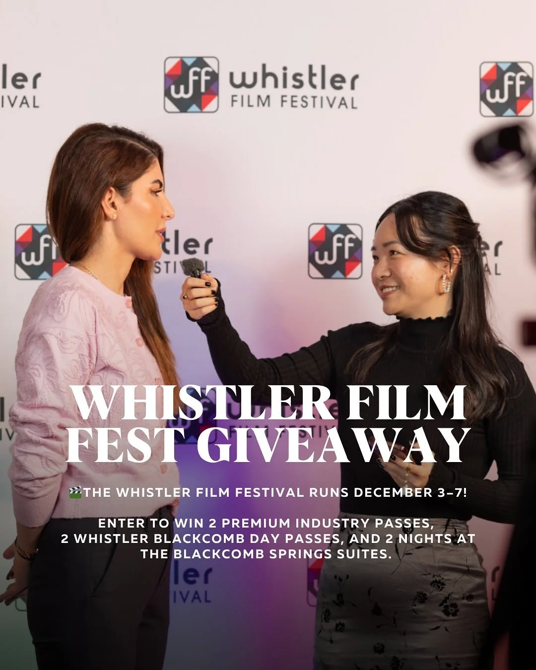 🎬 FILM FEST GIVEAWAY 🎬

We&rsquo;re giving you the ultimate Whistler Film Festival experience! 🍿

From December 3&ndash;7, the Whistler Film Festival celebrates 25 years of incredible Canadian storytelling, opening with two documentaries that spot