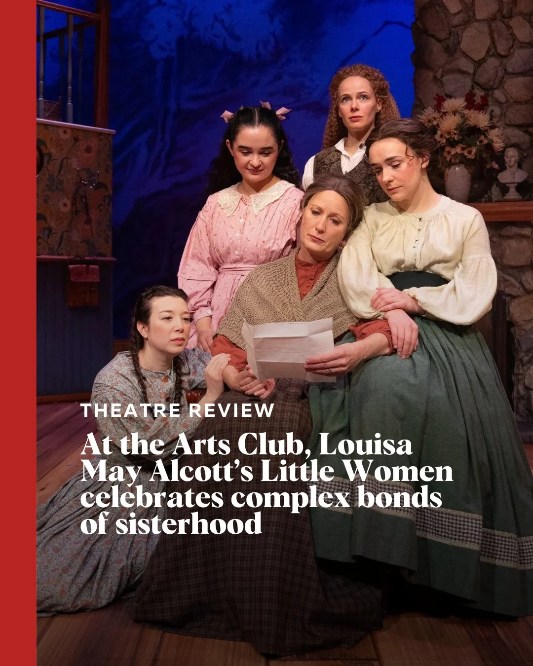 Portrayals of the classic novel&rsquo;s famously lively siblings shine brightest when all four are together onstage, capturing love for one another in quiet gestures.⁠
⁠
Read the full theatre review for @theartsclub's production of Little Women. ⁠
⁠

