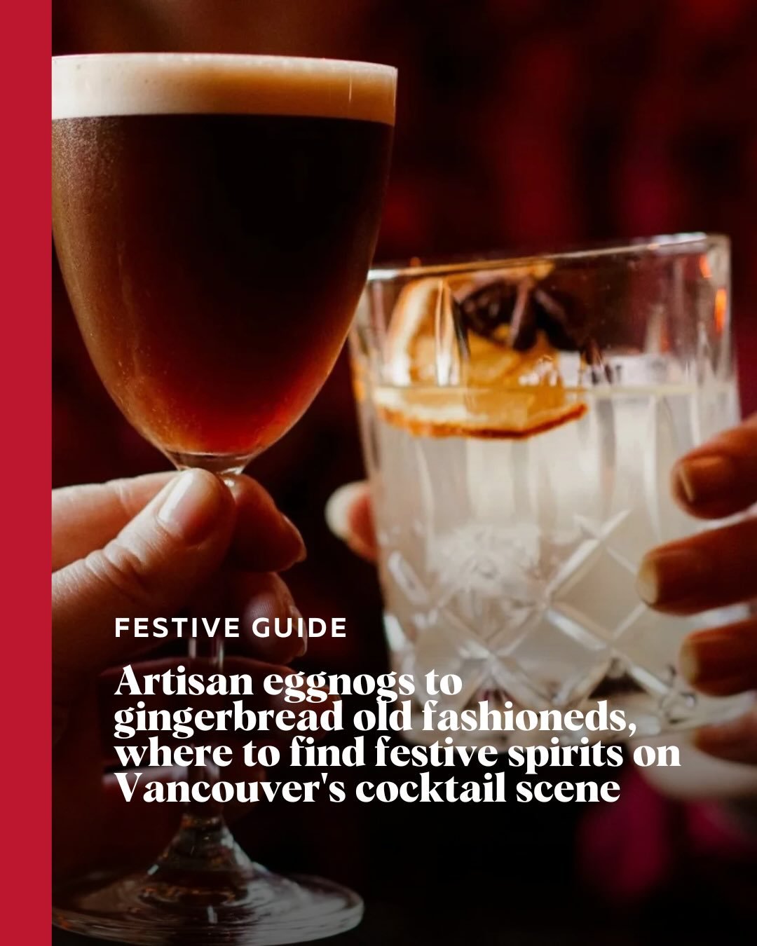 At bars from Botanist to Meo, mixologists riff on Christmas pudding, mulled wine, grandma&rsquo;s baking, and much more.✨

Head to Stir for a look at where to find festive spirits on Vancouver&rsquo;s cocktail scene. 

#vancouverchristmas #vancouverf