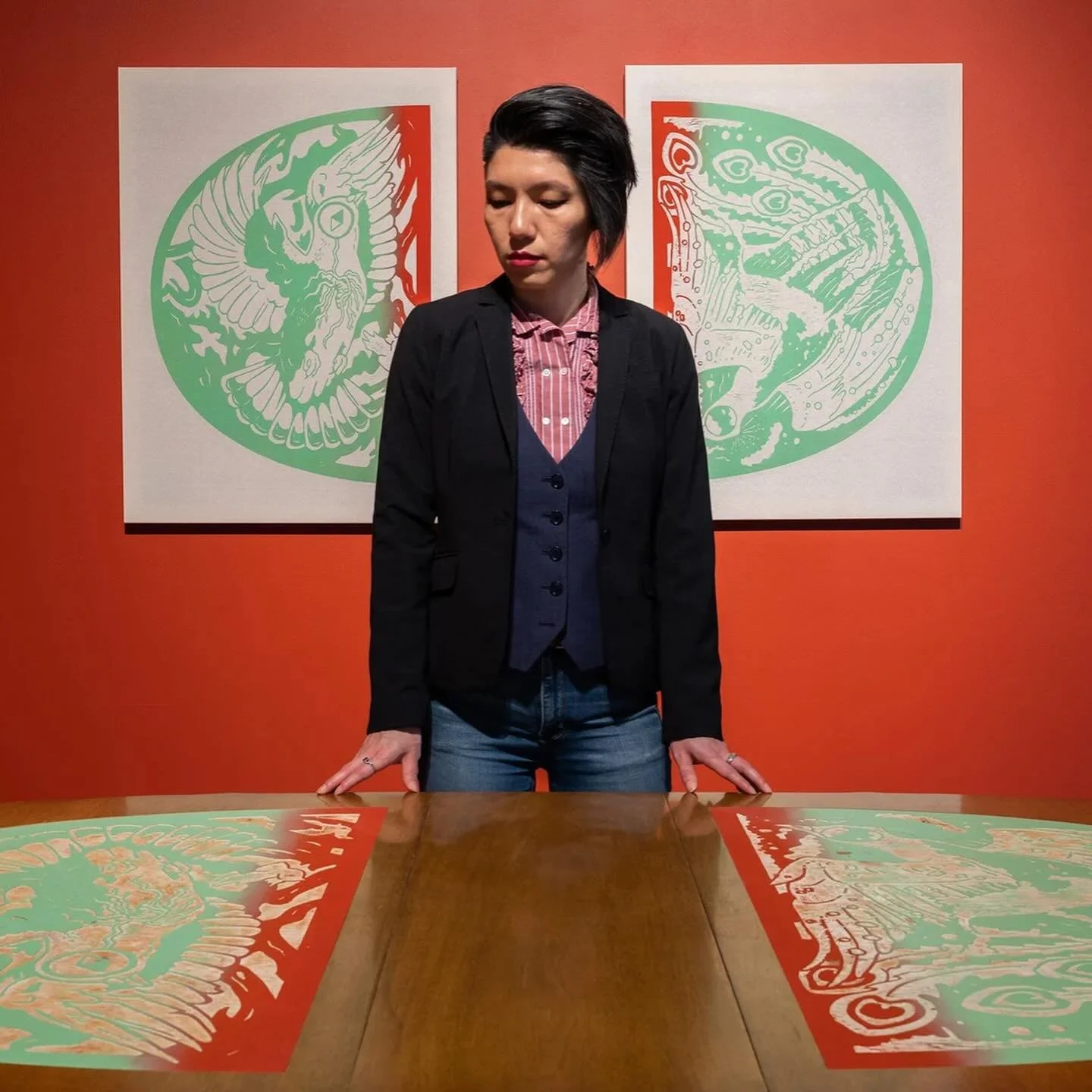 At grunt gallery, Jenie Gao transforms paper, wood, and familial lore into reimagined keepsakes. 

In Where Mountain Cats Live exhibit, Kansas-raised printmaker and installation artist illuminates Taiwanese-Chinese American experience through everyth