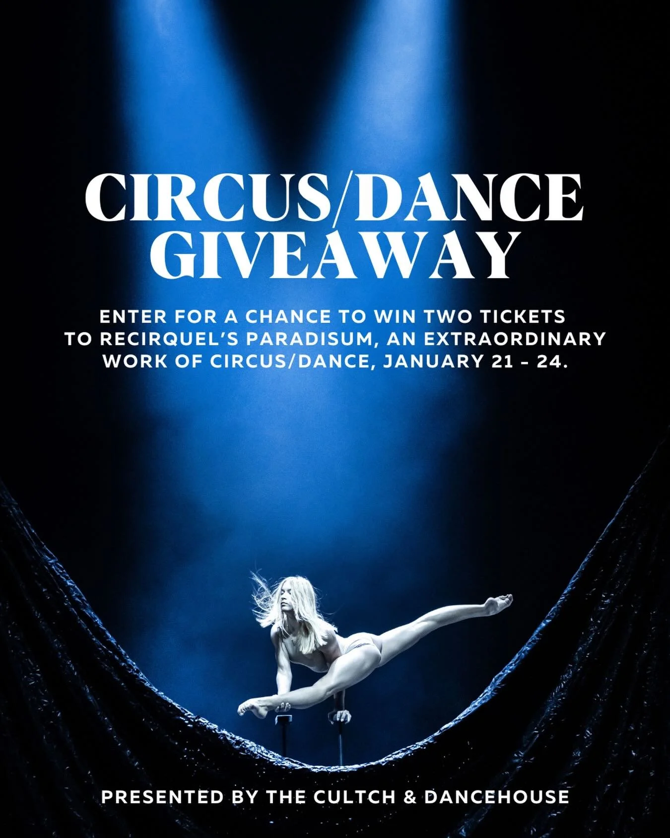 GIVEAWAY

DanceHouse and The Cultch present an extraordinary work of circus/dance, the North American premiere of Recirquel&rsquo;s otherworldly Paradisum. 

Directed and choreographed by Bence V&aacute;gi, Paradisum explores the new possibilities of