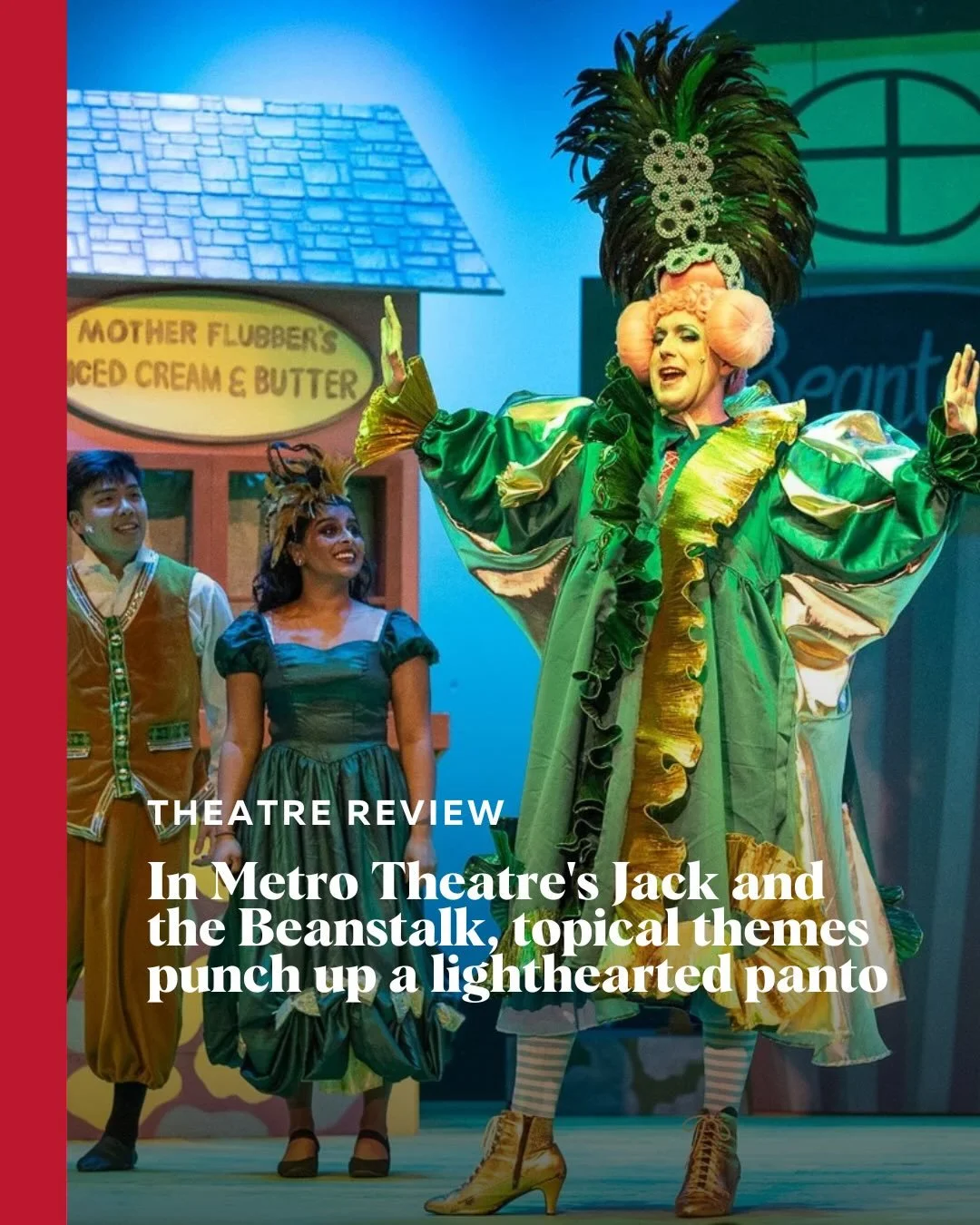 Set to a soundtrack of Broadway showtunes and Christmas songs, production features a standout performance from Victor Hunter as grand dame. 

Head to Stir for the full @metrotheatre Panto review! 

#panto #vancouvertheatre #vancouverarts #jackandtheb