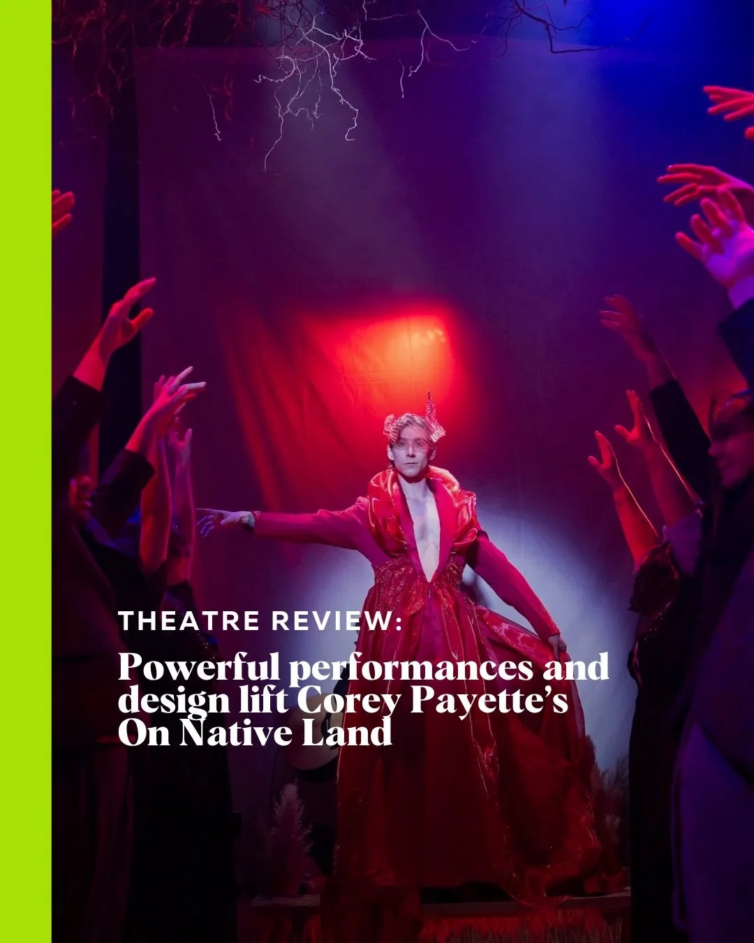 &ldquo;A haunted, unsettled underscore...is a constant reminder of the underlying tension between Indigenous tradition and the plotline.&ldquo; - Stir 

Find the full theatre review for @coreypayette&rsquo;s On Native Land, link in profile. 

#theatr