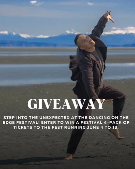 GIVEAWAY
 
Step into the unexpected at the Dancing on the Edge Festival, a fearless celebration of contemporary dance that pushes boundaries, bends genres, and transforms the stage into something completely unforgettable.
 
This is your chance to win