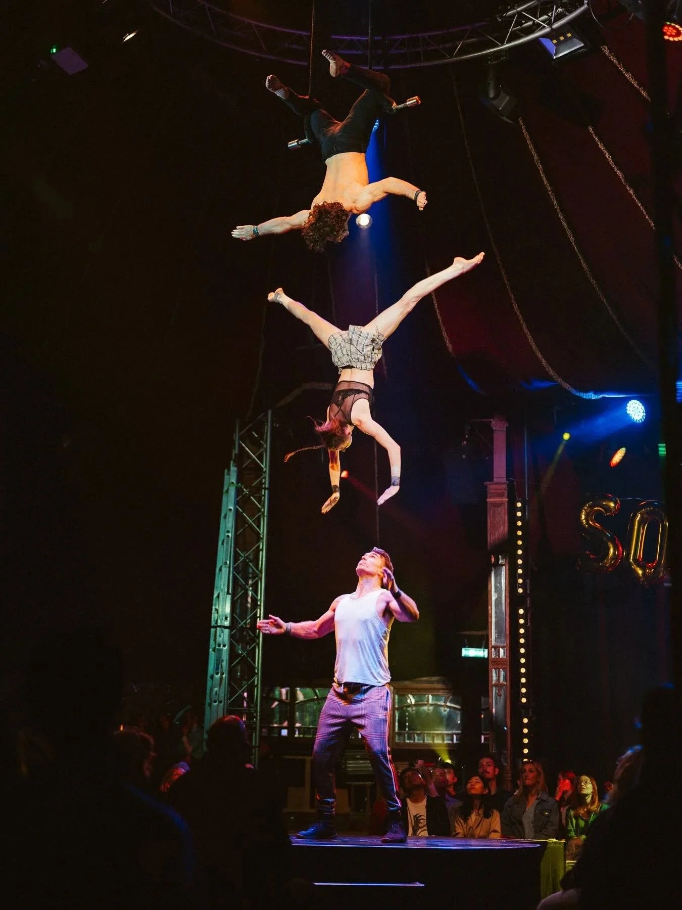 Sophie&rsquo;s Surprise 29th gets the party started with a few Brit circus twists. 

London&rsquo;s Three Legged Race Productions folds in influences from contemporary circus to cabaret in a raucously funny show that celebrates a &rsquo;90s-style bir