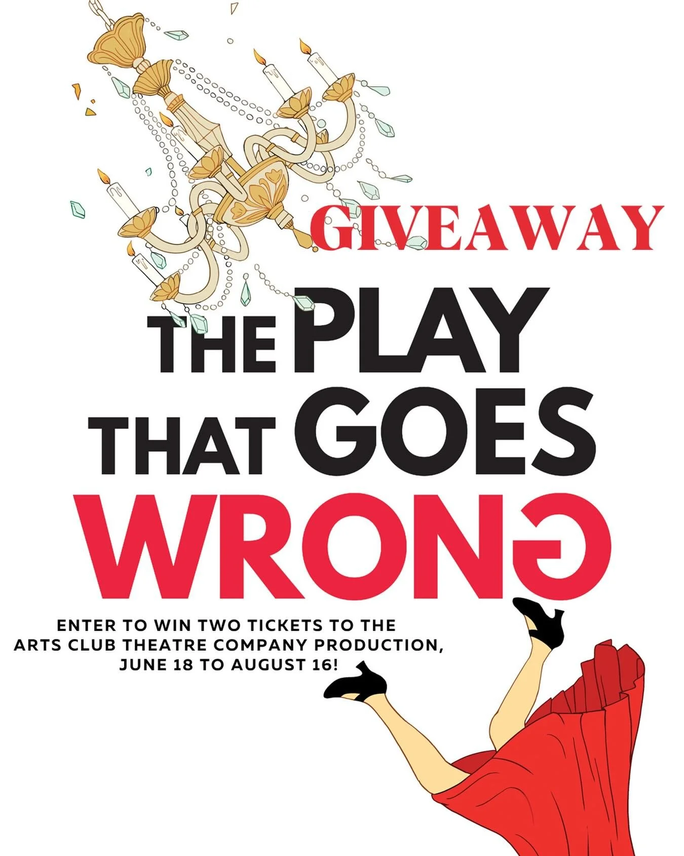⚡ CONTEST ALERT ⚡

Enter to win two tickets to the Arts Club Theatre Company Production of THE PLAY THAT GOES WRONG! 💥

After months of preparation, the Cornley Drama Society is finally ready for opening night of The Murder at Haversham Manor! Surel