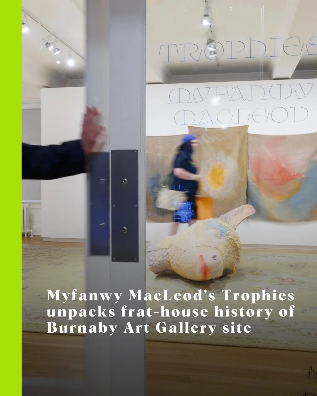Beer kegs to donkey heads, Vancouver artist&rsquo;s expansive new exhibition uncovers Ceperley Mansion&rsquo;s past while linking it to masculinity rites, from Ancient Greece through to today&rsquo;s headlines. 

MacLeod says: &ldquo; It can drag you