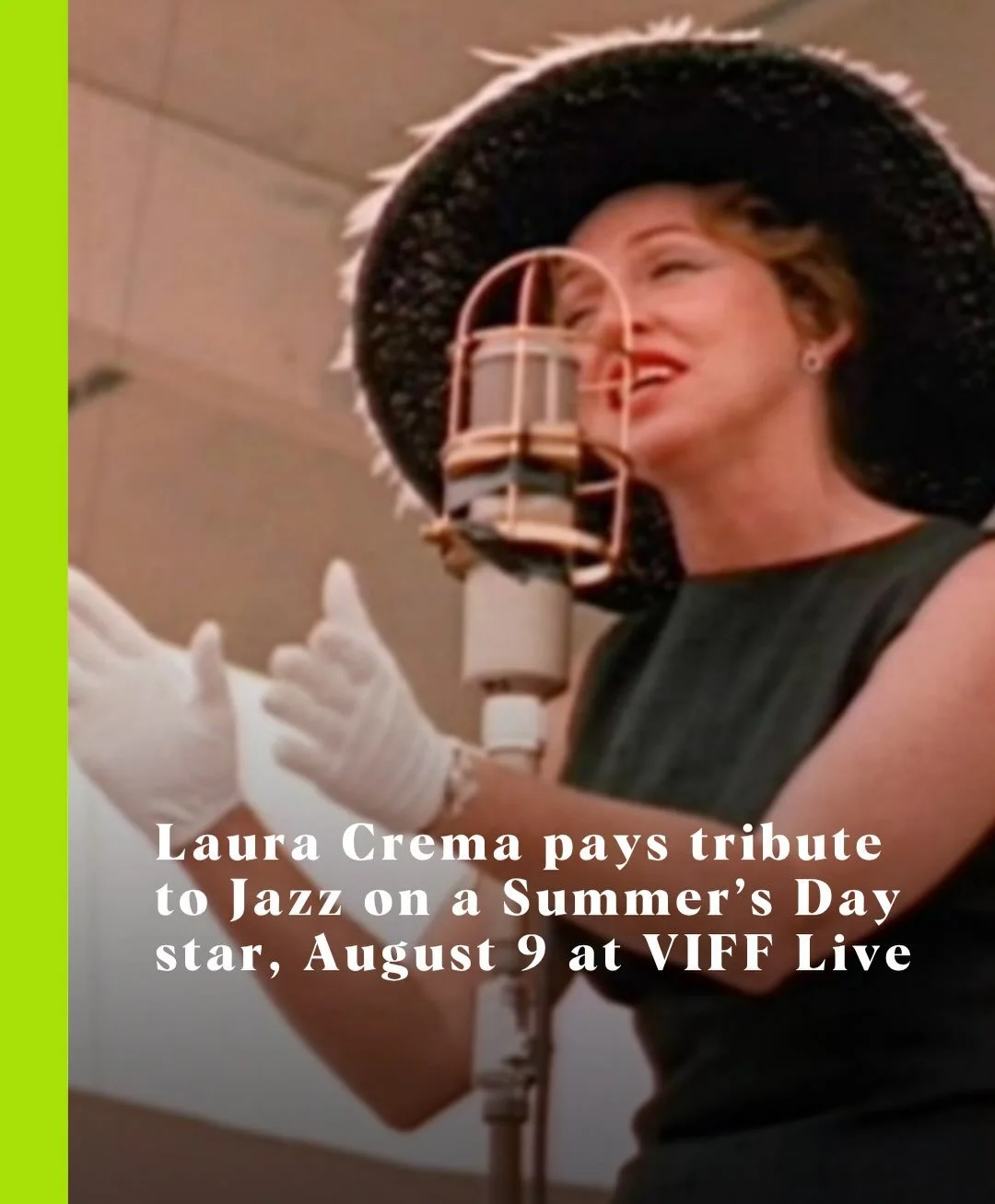 Local singer puts her own improvisational spice on classic songs in ode to Anita O&rsquo;Day&rsquo;s iconic performance in the acclaimed, 1959 Newport Jazz Festival documentary.

Read more at the Stir, ahead of the VIFF Live event.