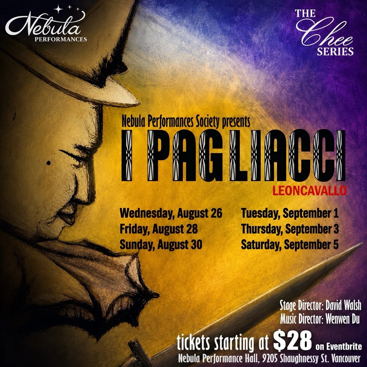 I Pagliacci - August 26 to Sept. 5