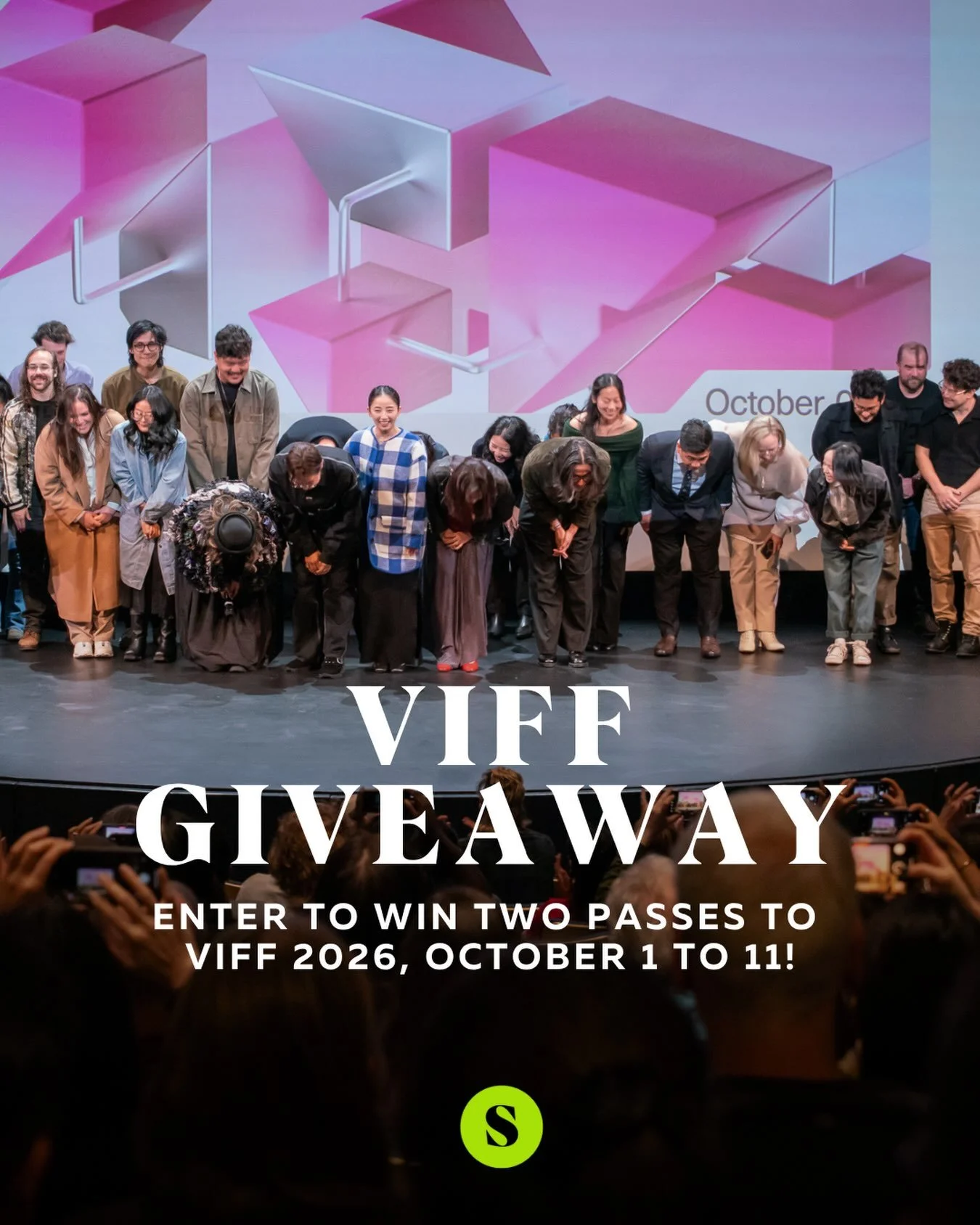 VIFF GIVEAWAY 🎬 

The 45th annual Vancouver International Film Festival is back from October 1 to 11, showcasing exceptional cinema in one of the world&rsquo;s most beautiful cities. 

The spectacular 2026 roster will include some of the best cinema
