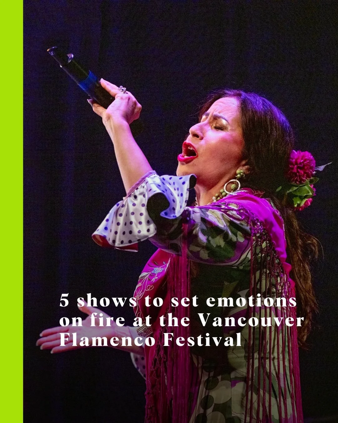 This year&rsquo;s Vancouver Flamenco Festival boasts some stunning musicians, innovative choreographic works, and a star male dancer coming all the way from Bilbao. 

Head to Stir for a few of the highlights.

___
Flamenco, Vancouver, Dance, Internat