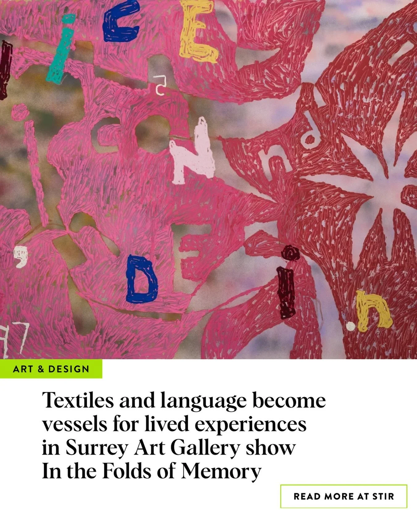 Shaped by South Asian artistic traditions, Farheen Haq and Russna Kaur explore personal and collective histories across mediums. 

At Surrey Art Gallery, associate curator of engagement Jas Lally reflects on the ways in which artists use textiles and
