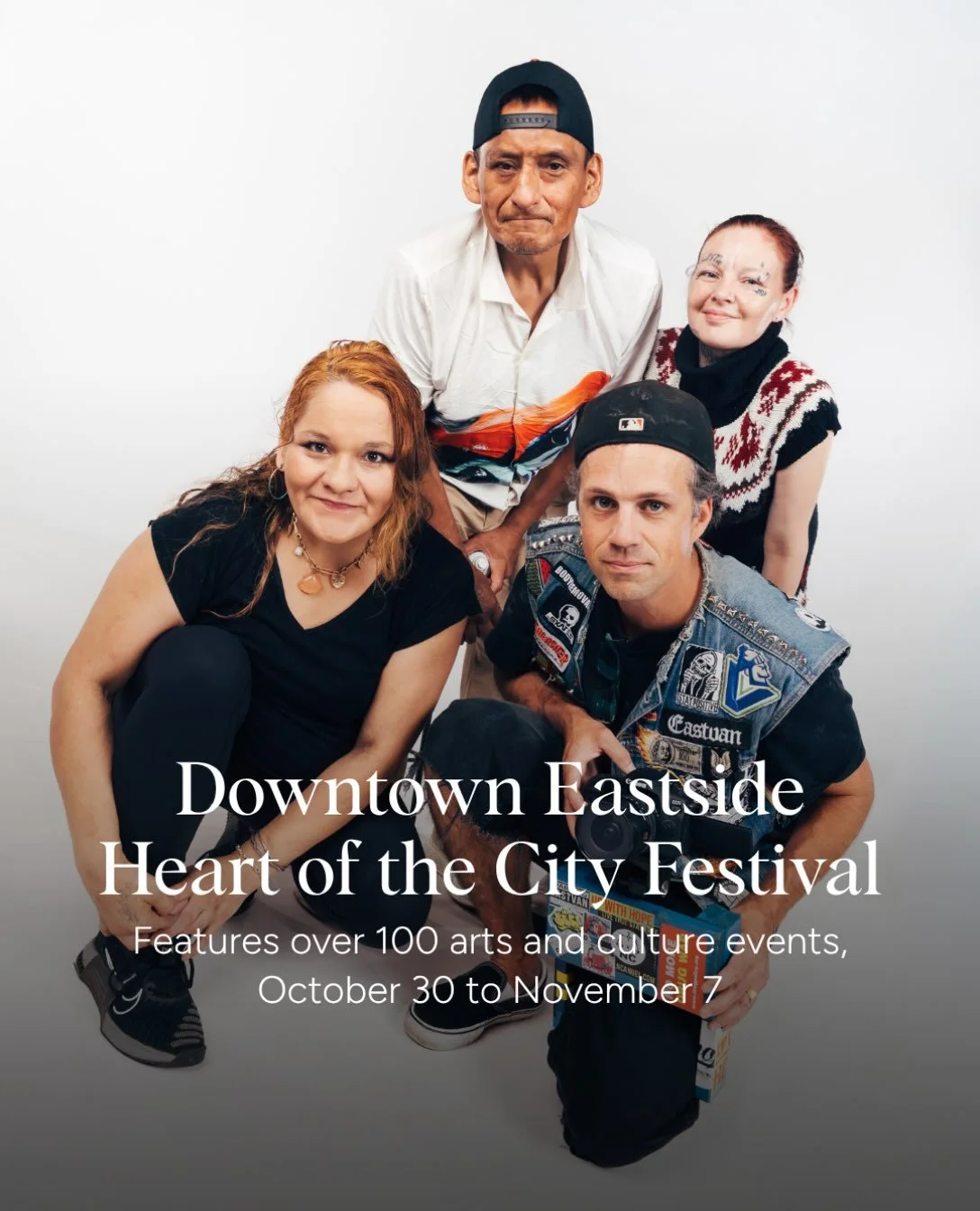 The Downtown Eastside Heart of the City Festival features over 100 arts and culture events from October 30 to November 7. 

Guided by the theme, Belonging, the festival gathers to share music, poetry, theatre, ceremony, films, dance, readings, art ta