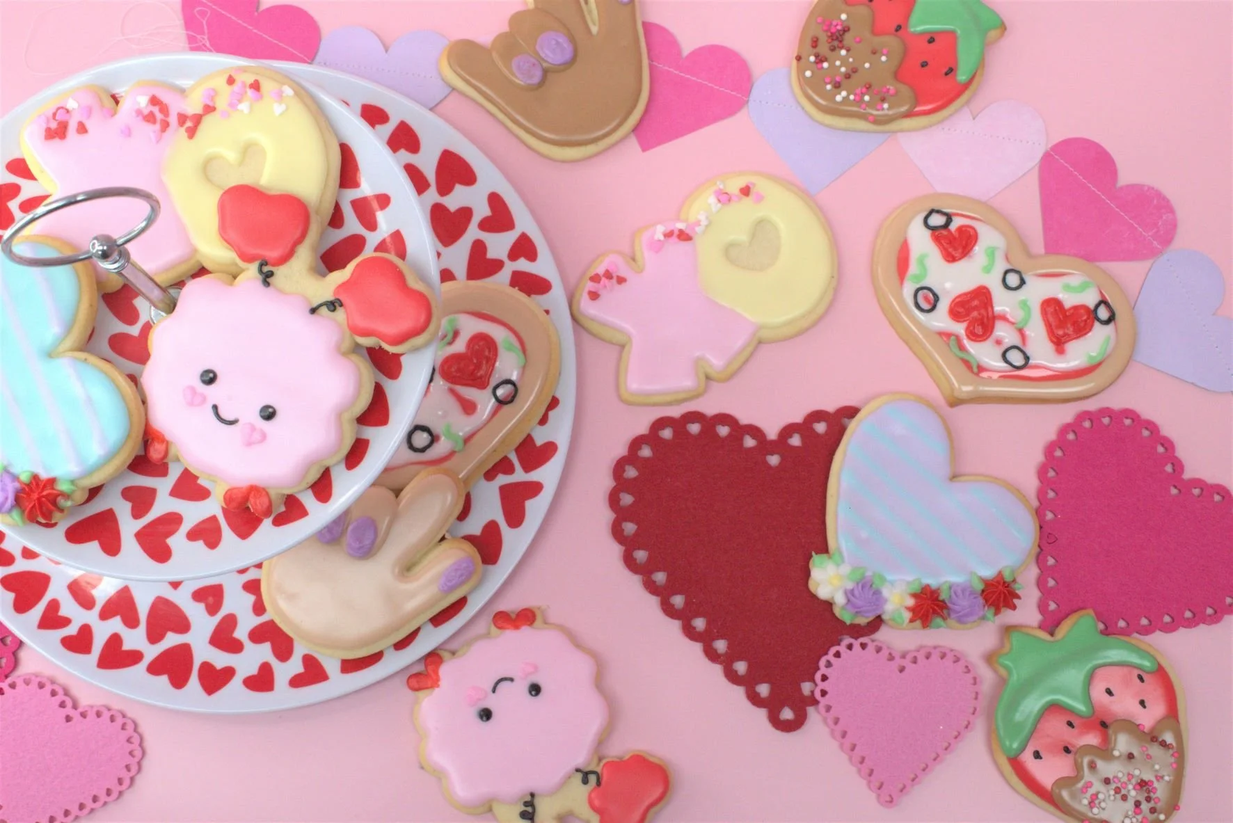 Assorted Valentine's Day Sugar Cookies