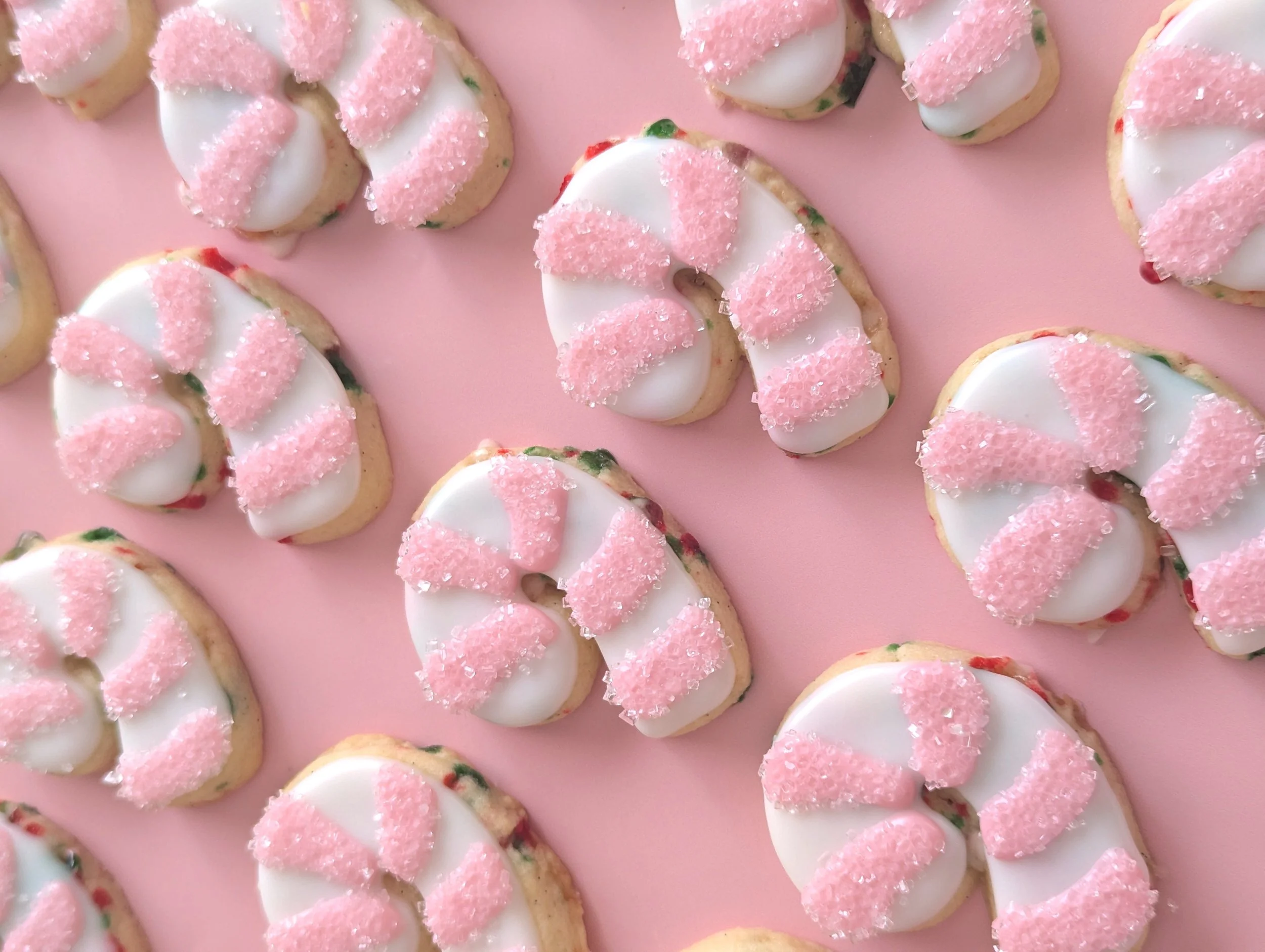 Minty Mini Candy Cane Sugar Cookies