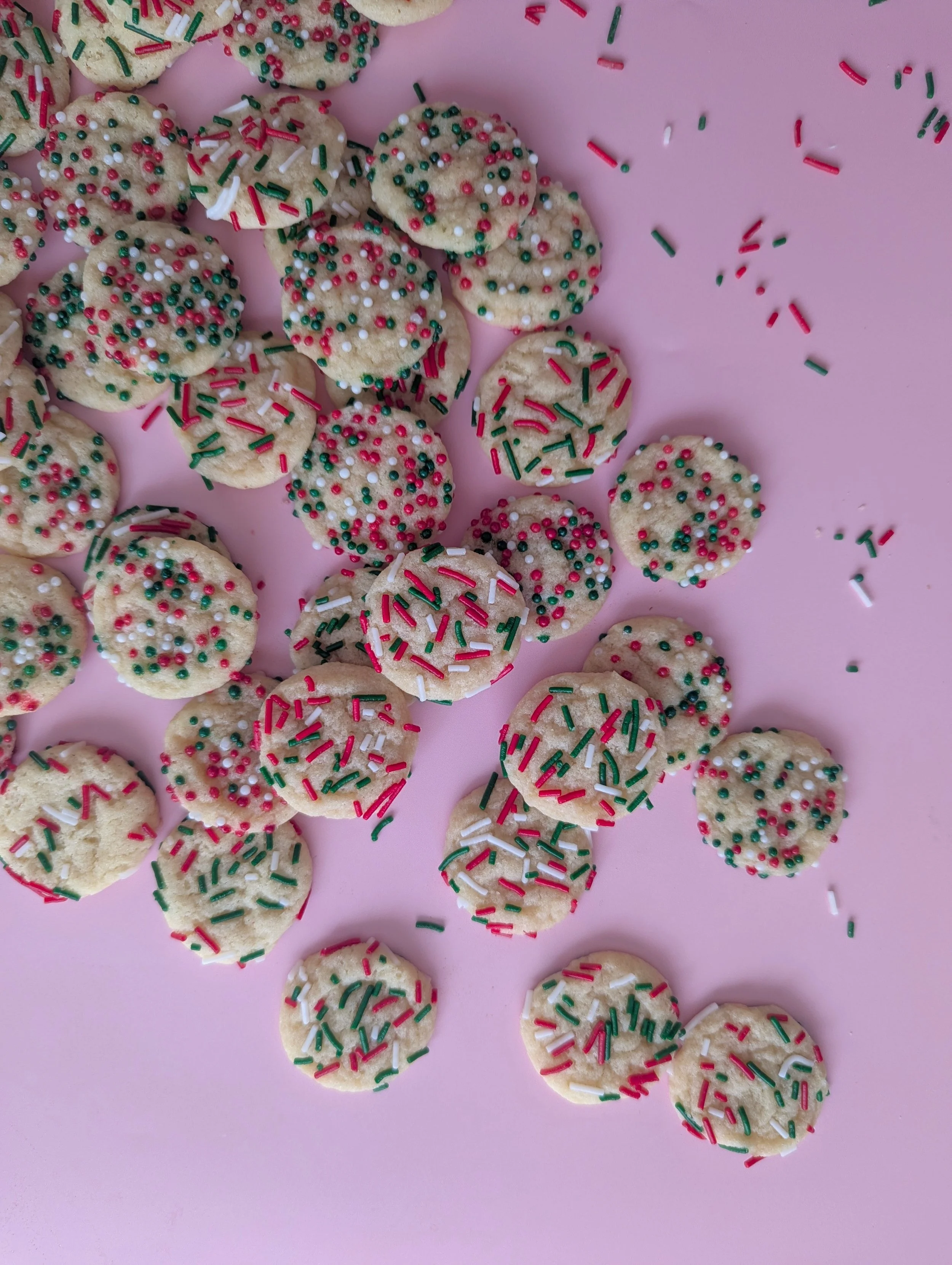 Mini Christmas Sprinkle Cookies
