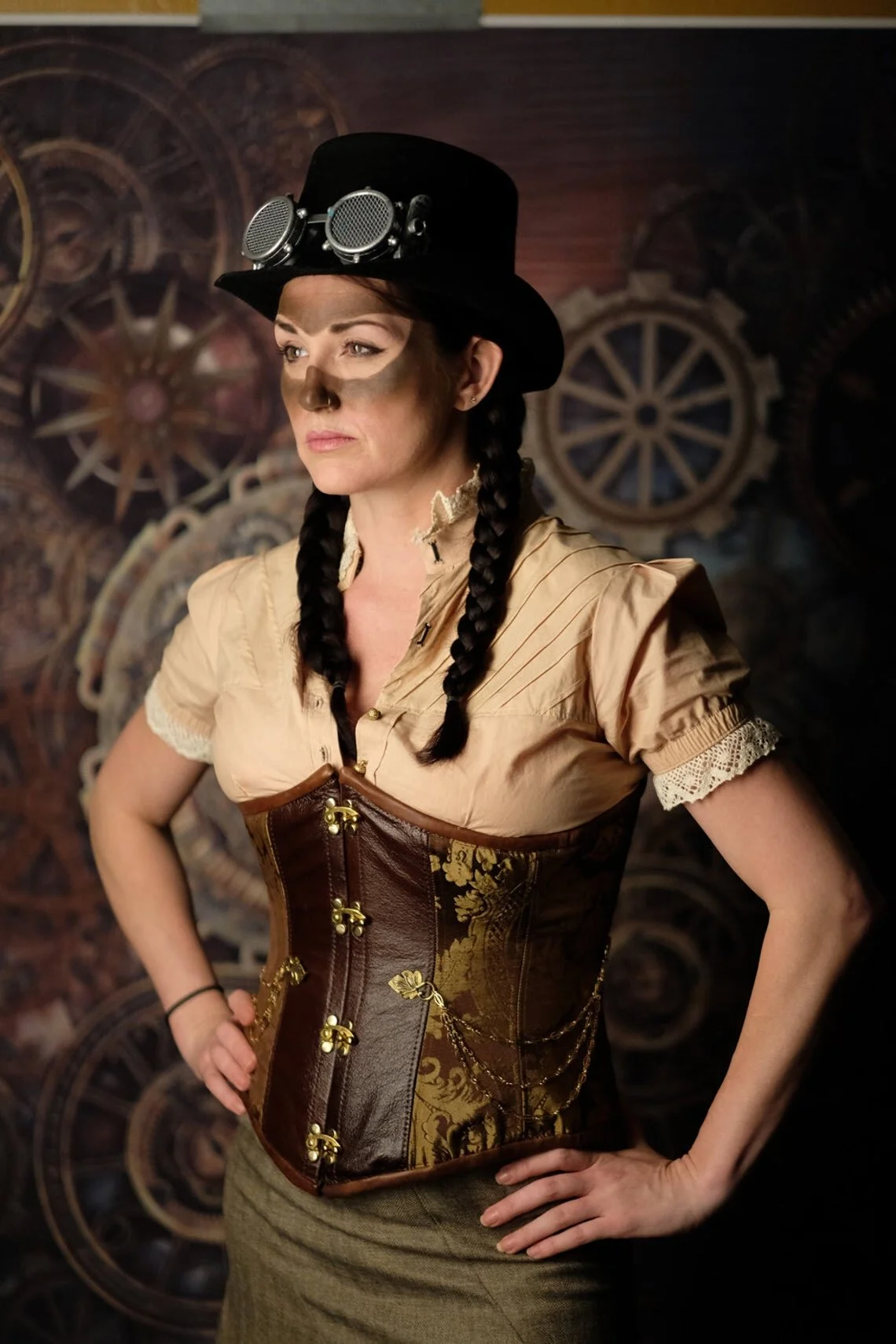 Russet Steampunk Corset