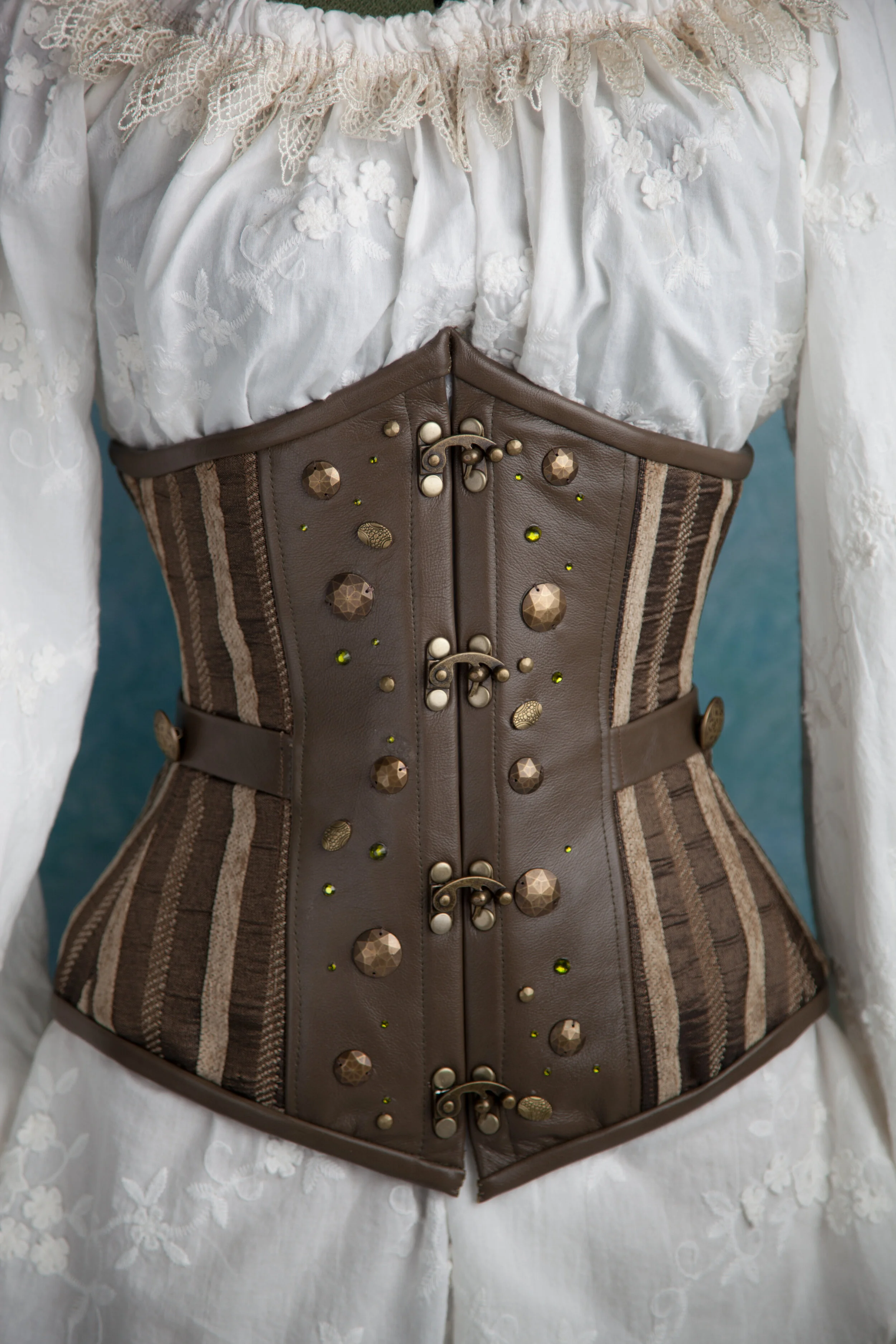 Olive Green Stud corset