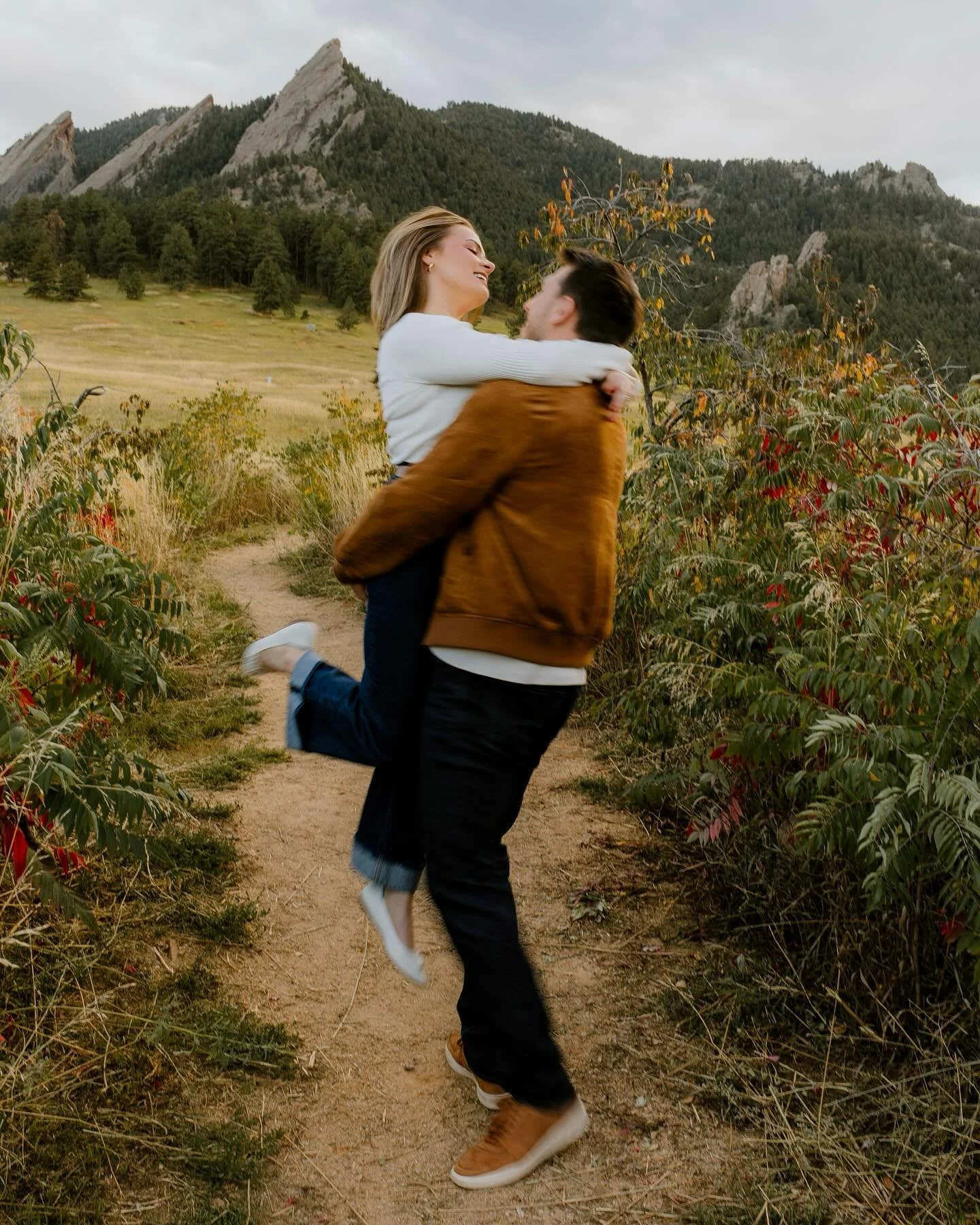 Fall evenings in the foothills of the Flat Irons with these two &mdash; pure perfection✨🍂🤍