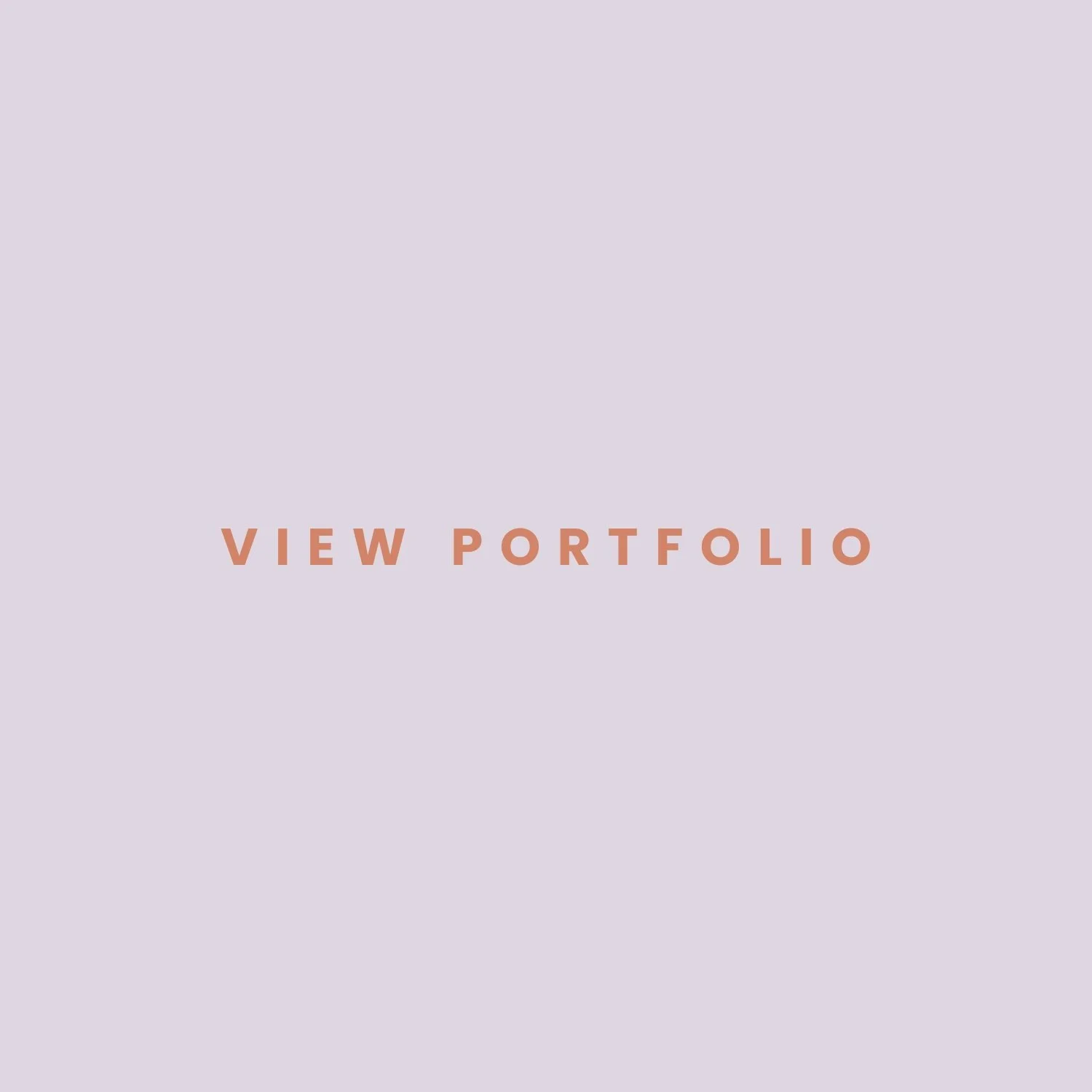 A light purple background with the words 'VIEW PORTFOLIO' written in uppercase orange-brown letters in the center.