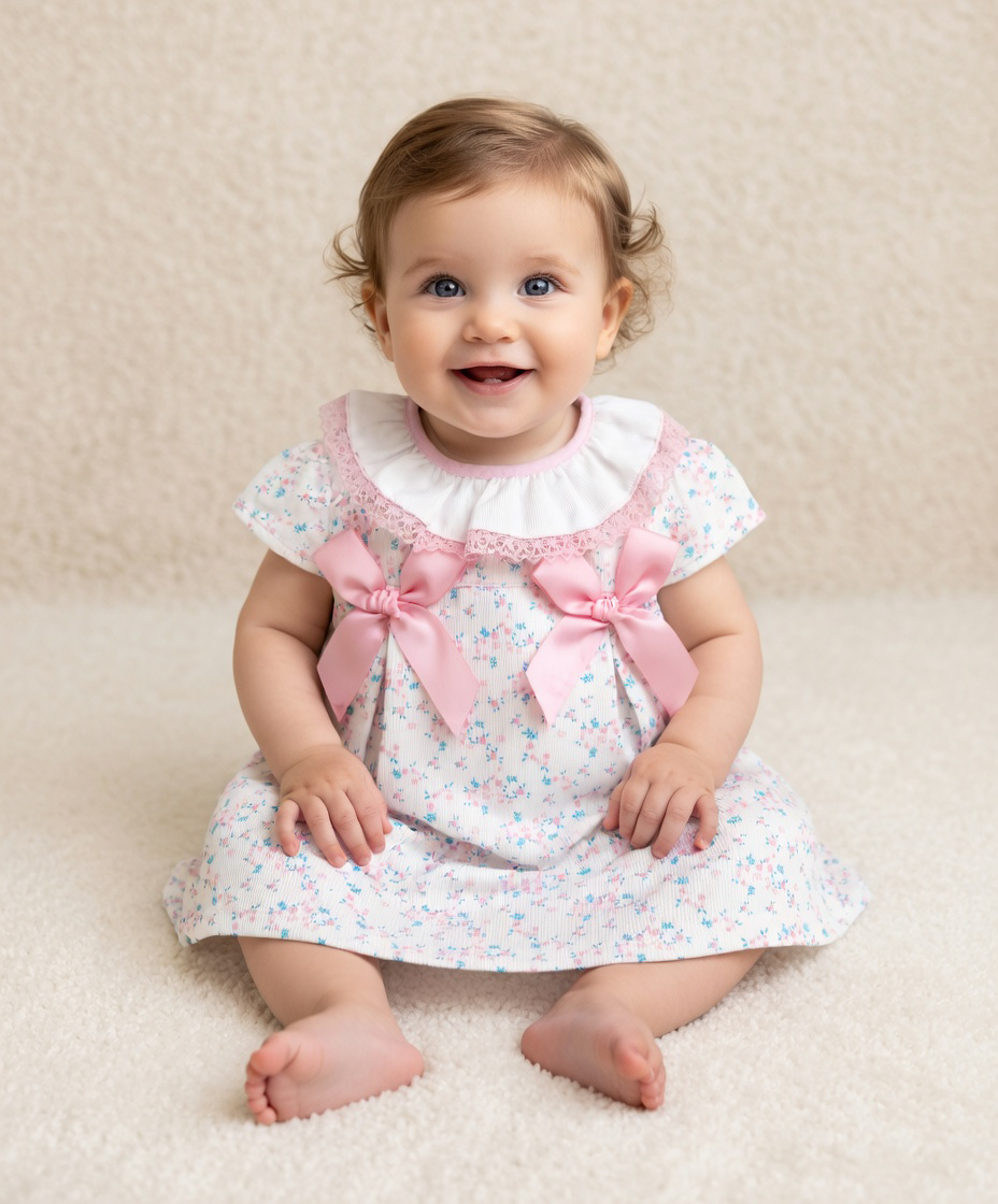 Ditsy Double Bow Dress